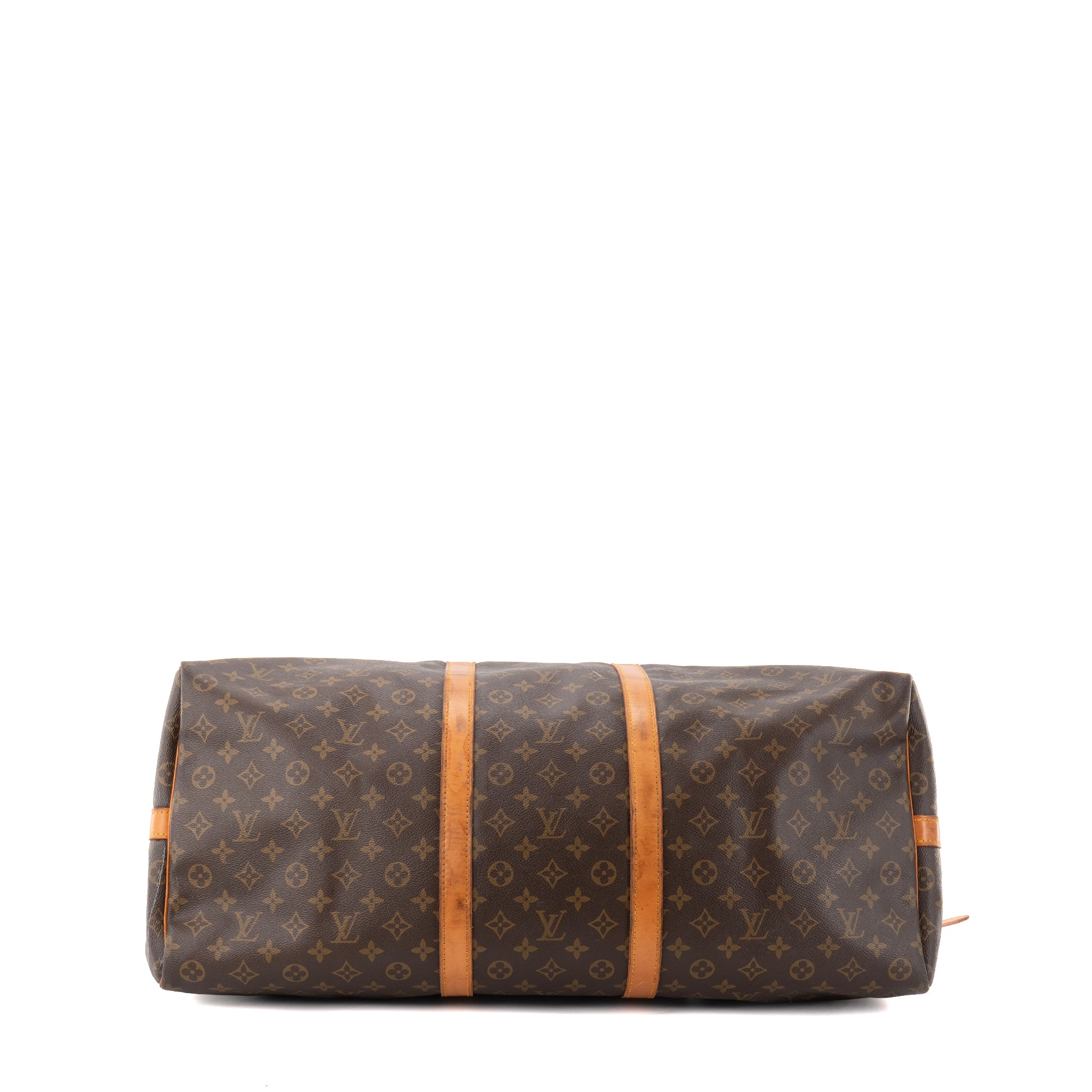 LOUIS VUITTON - Sac de voyage Keepall 60 bandoulière Louis Vuitton en toile enduite monogrammée vintage