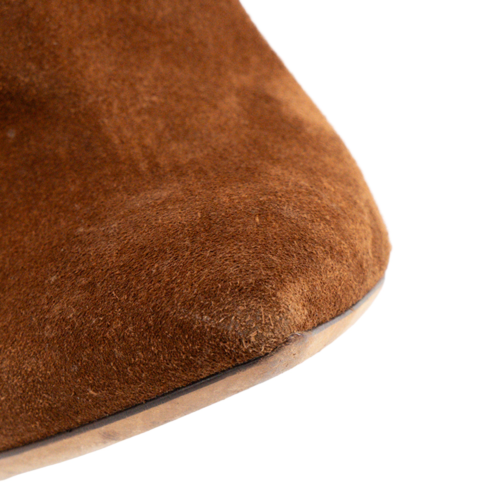SAINT LAURENT - Bottes Saint Laurent en daim marron (T39)