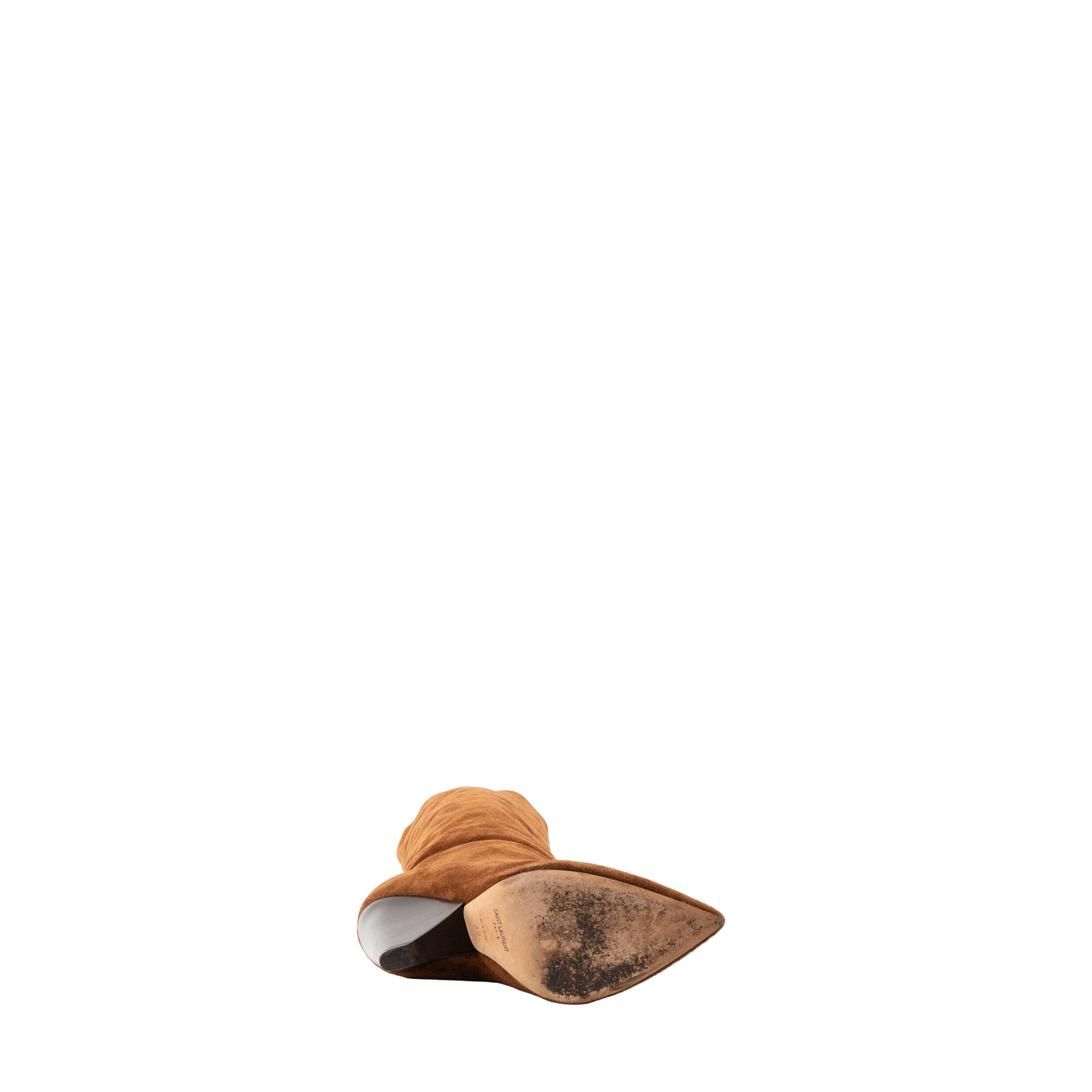 SAINT LAURENT - Bottes Saint Laurent en daim marron (T39)