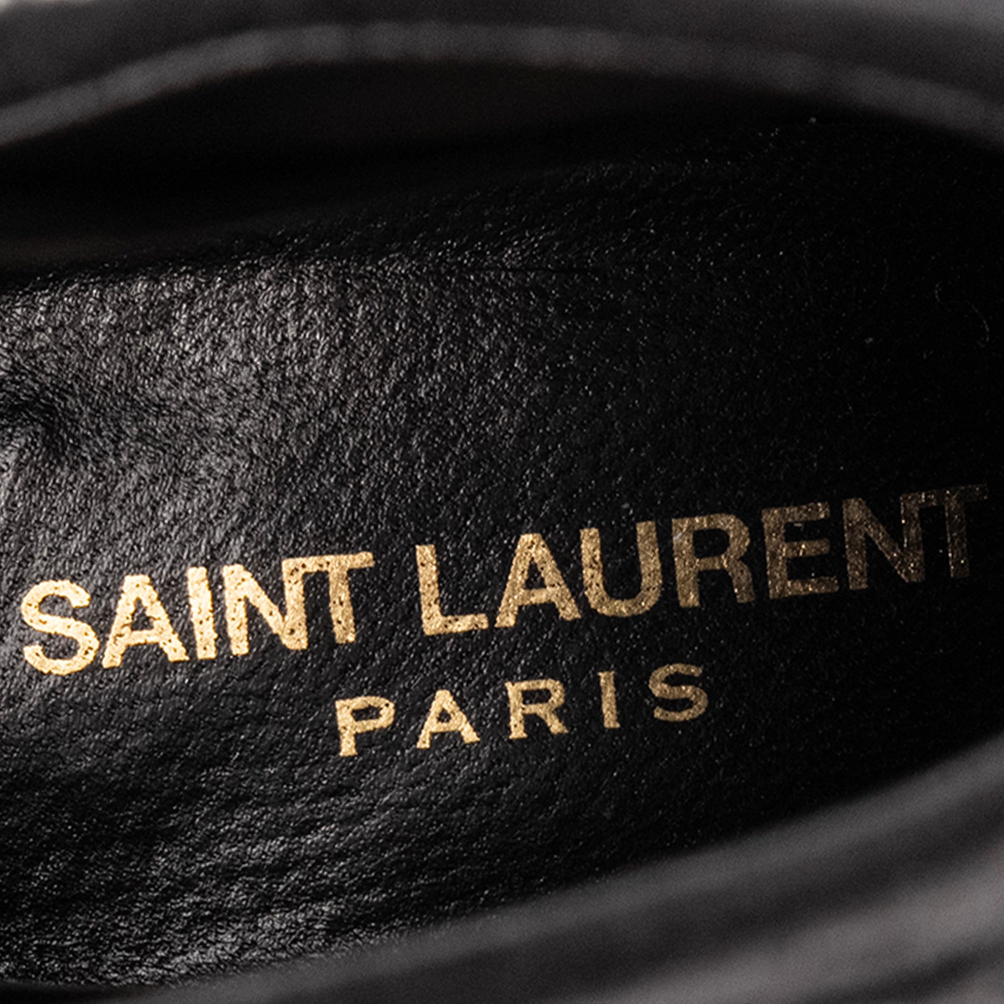 SAINT LAURENT - Bottines à talons à zip Kiki 85 Saint Laurent en daim noir (T39)