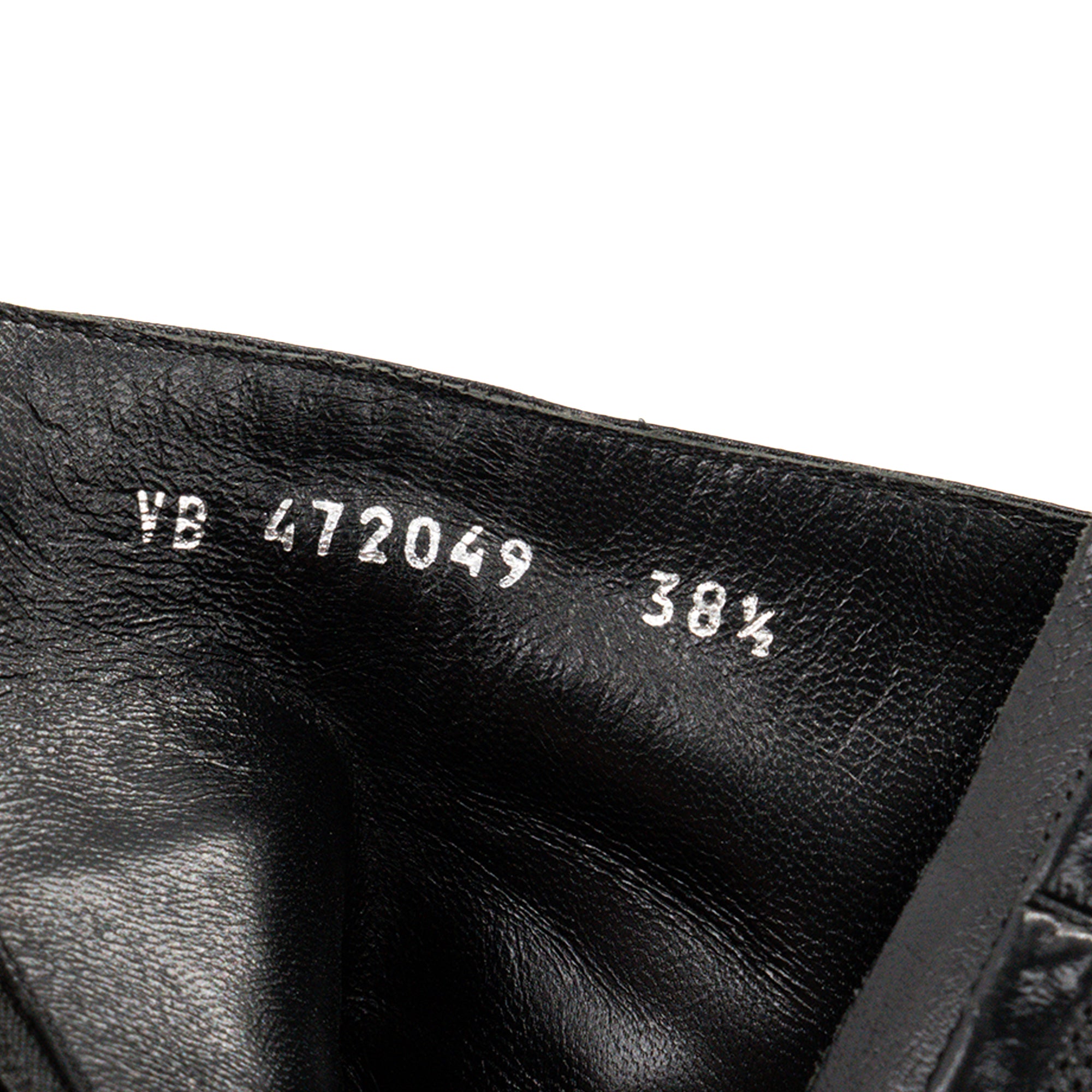 SAINT LAURENT - Bottines à talons Saint Laurent en cuir embossé crocodile noir (T38,5)