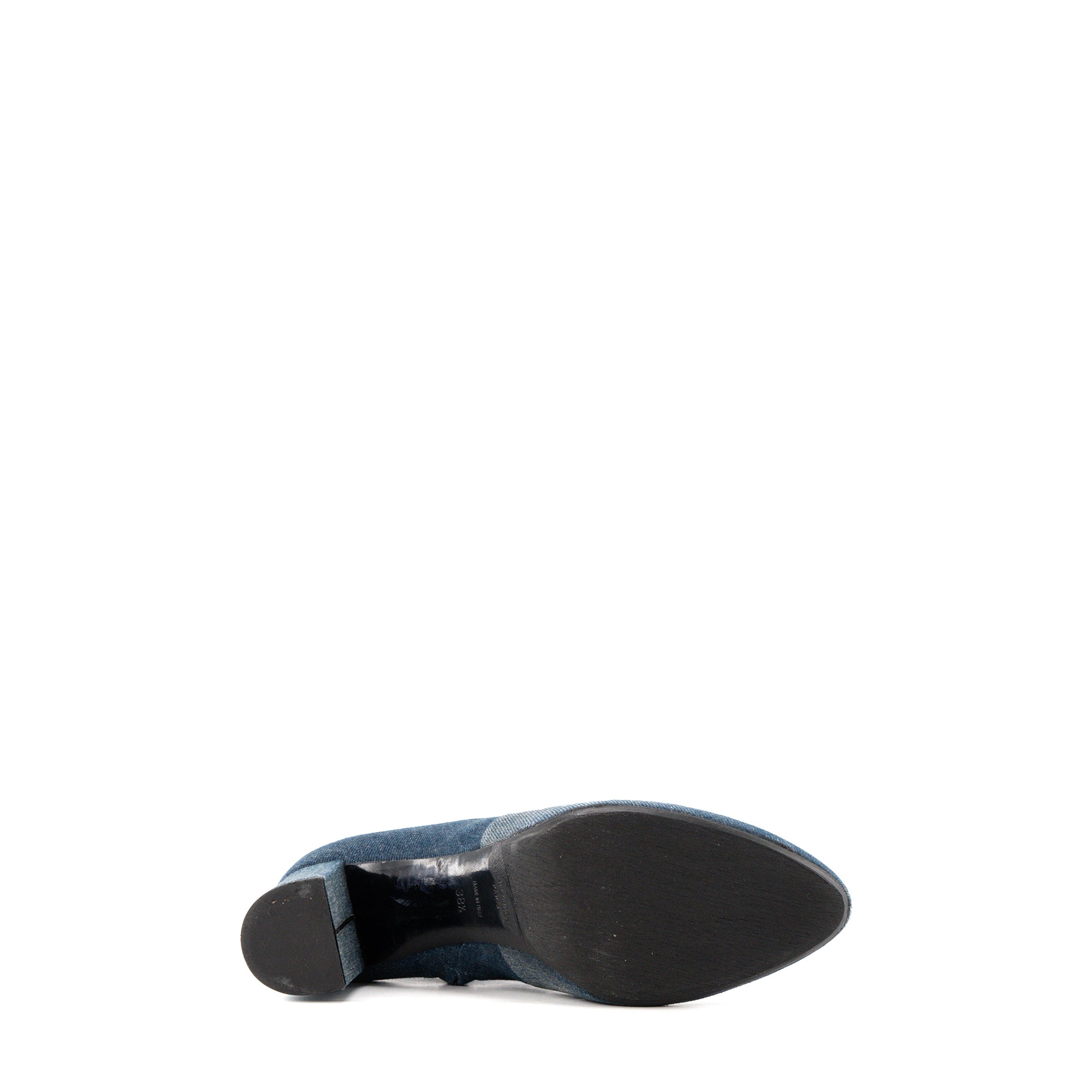 SAINT LAURENT - Bottines Lou Saint Laurent en denim bleu (T38,5)