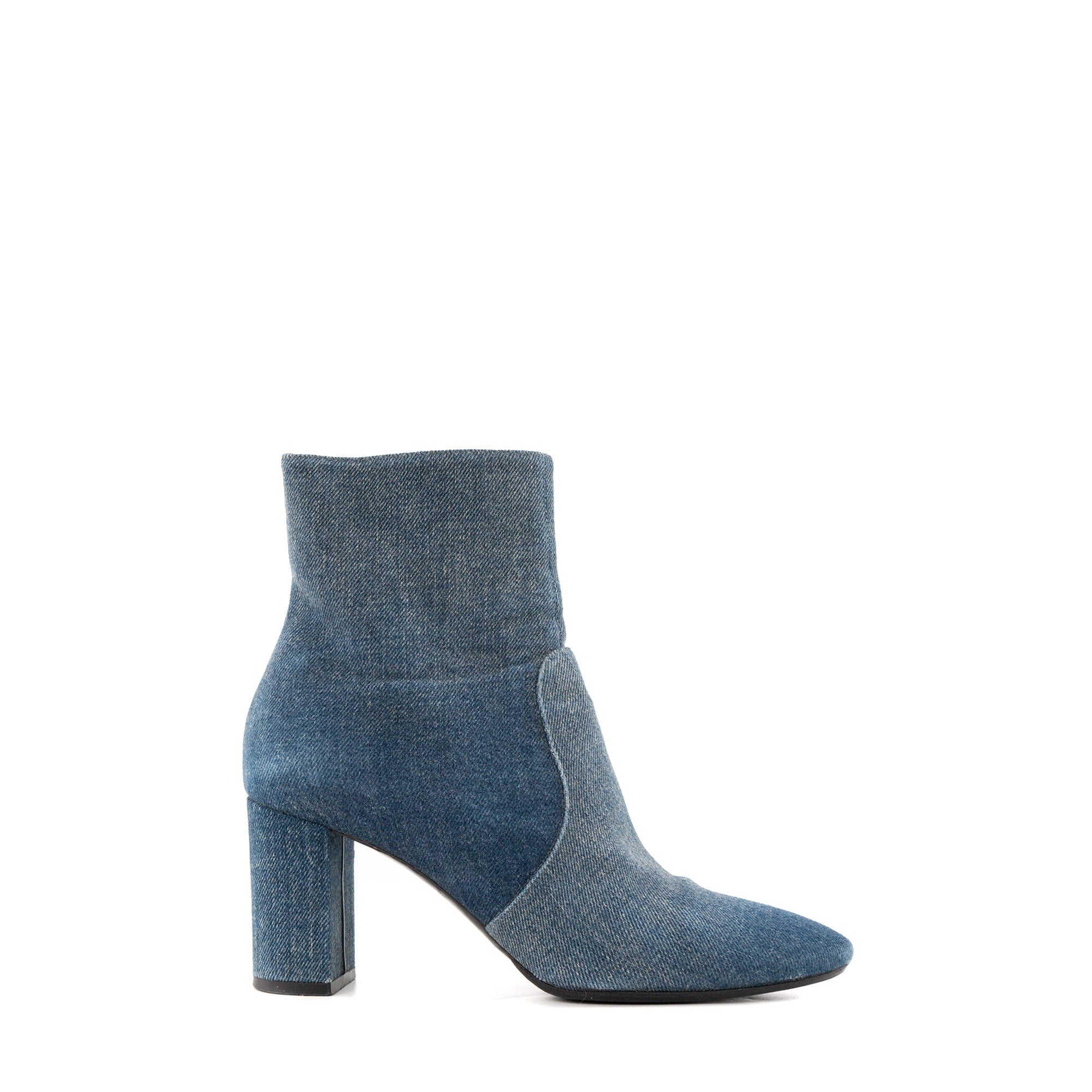 SAINT LAURENT - Bottines Lou Saint Laurent en denim bleu (T38,5)