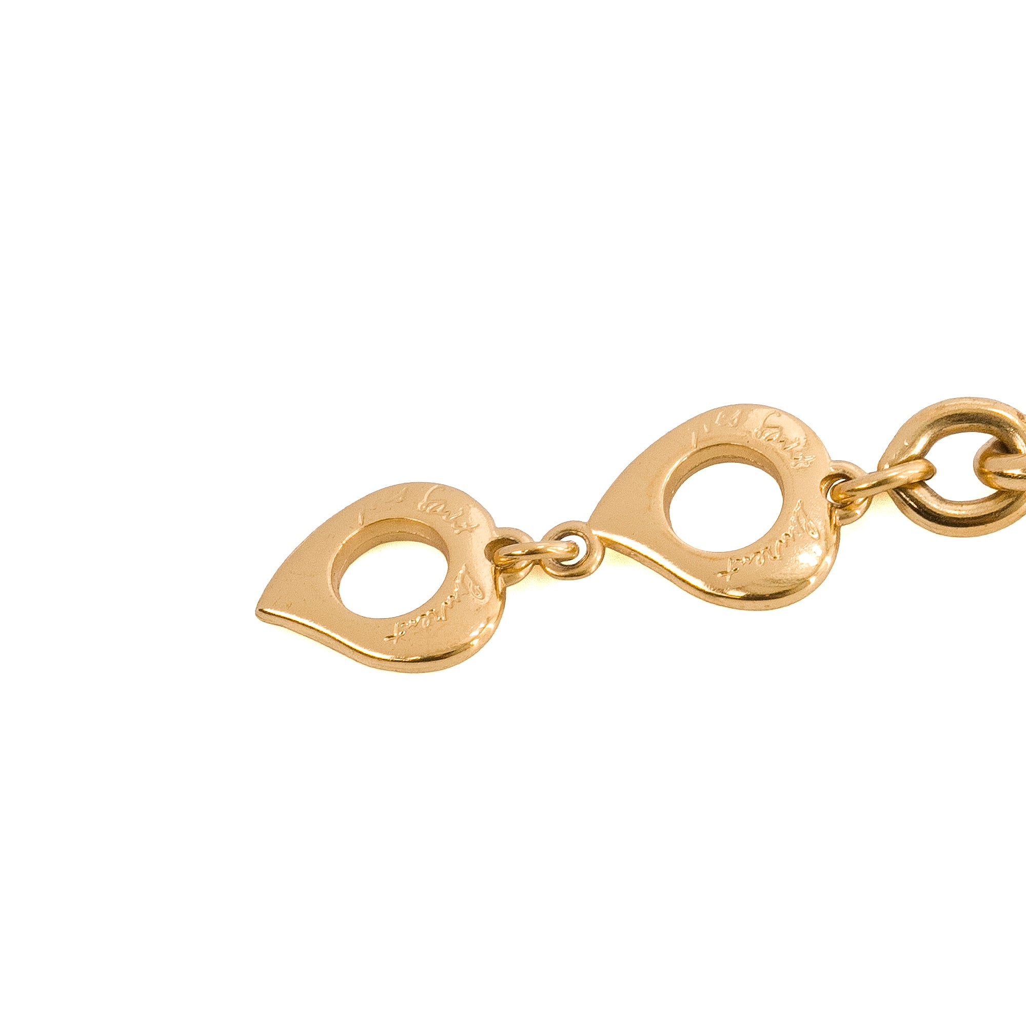 SAINT LAURENT - Bracelet Saint Laurent en métal doré vintage