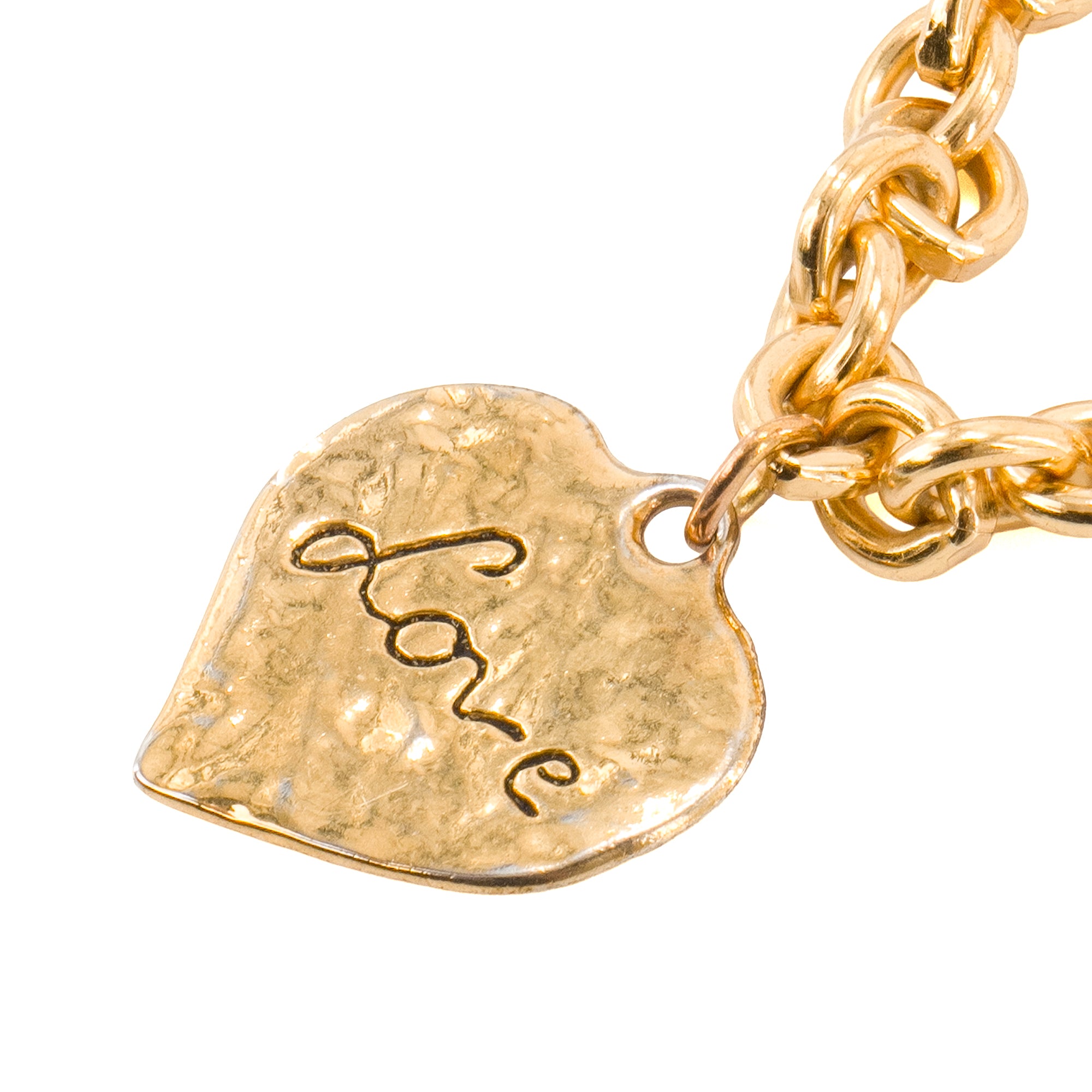 SAINT LAURENT - Bracelet Saint Laurent en métal doré vintage