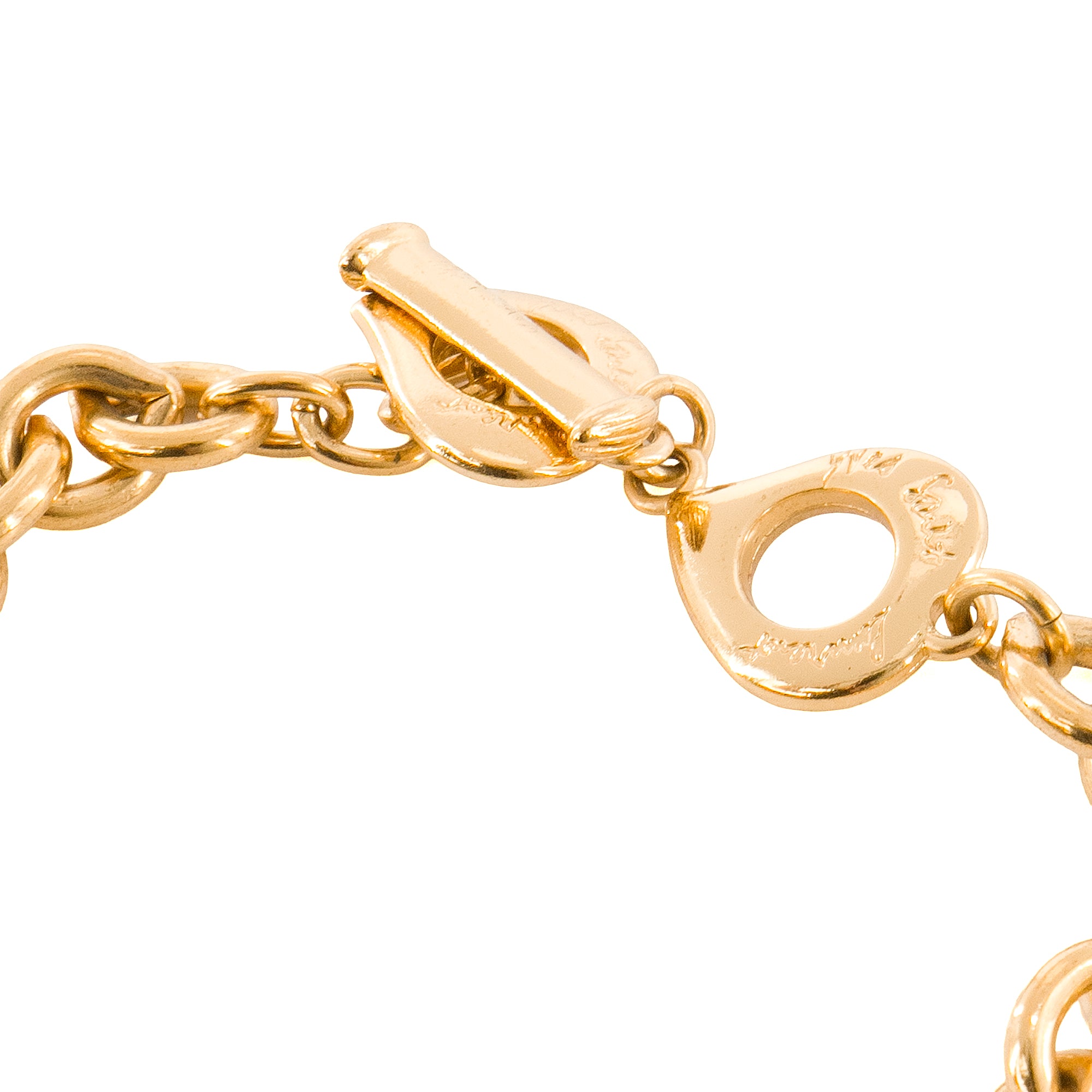 SAINT LAURENT - Bracelet Saint Laurent en métal doré vintage