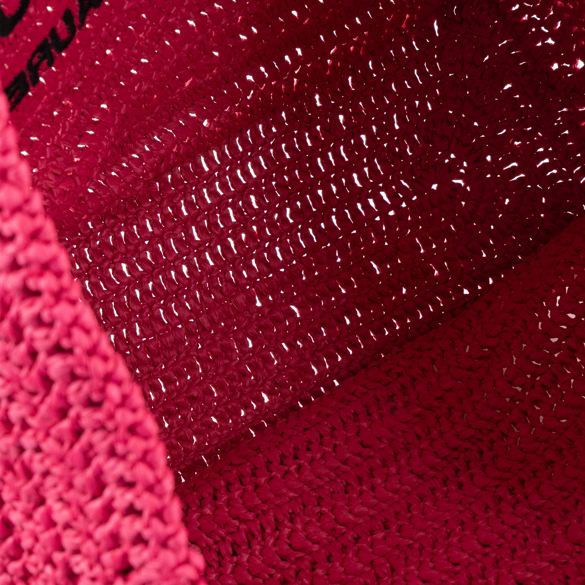 SAINT LAURENT - Cabas Rive Gauche Saint Laurent en raphia rose