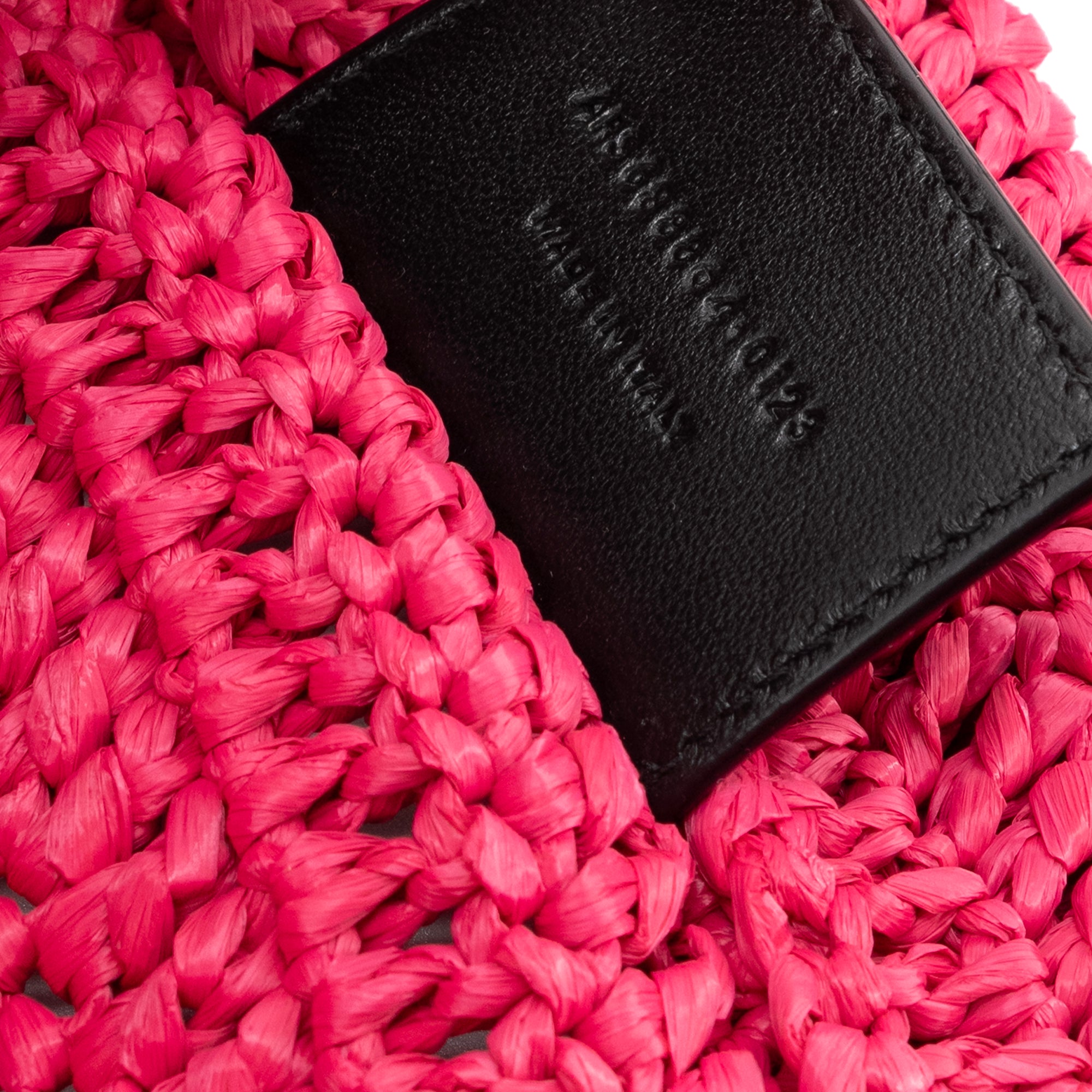 SAINT LAURENT - Cabas Rive Gauche Saint Laurent en raphia rose