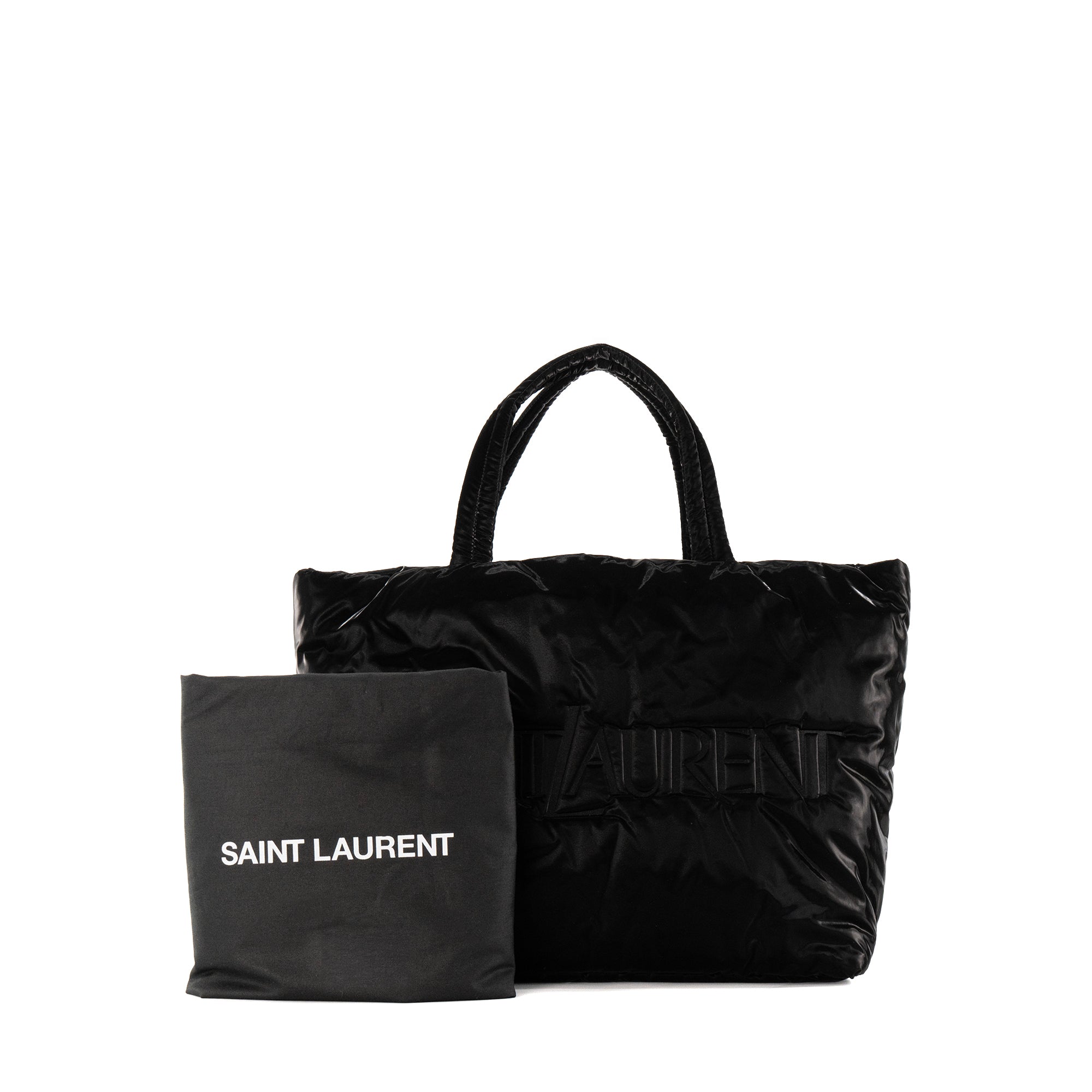 SAINT LAURENT - Sac Cabas Shopping Saint Laurent en toile noire