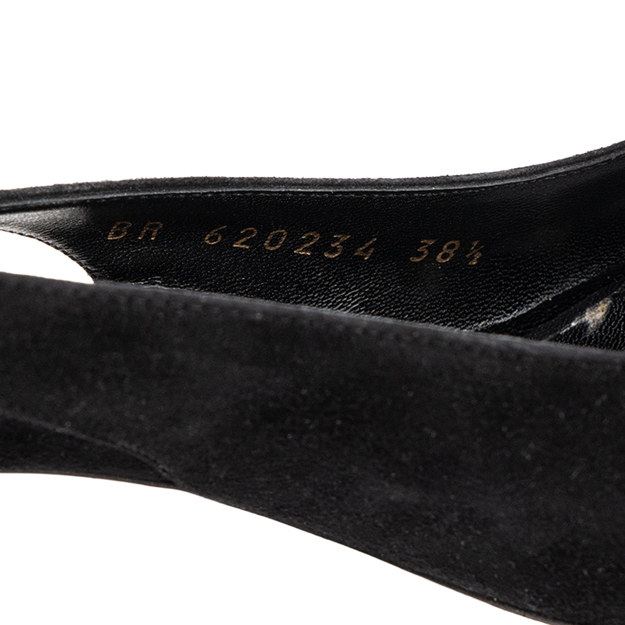 SAINT LAURENT - Escarpins à talon Lexi Saint Laurent en suède noir (T38,5)