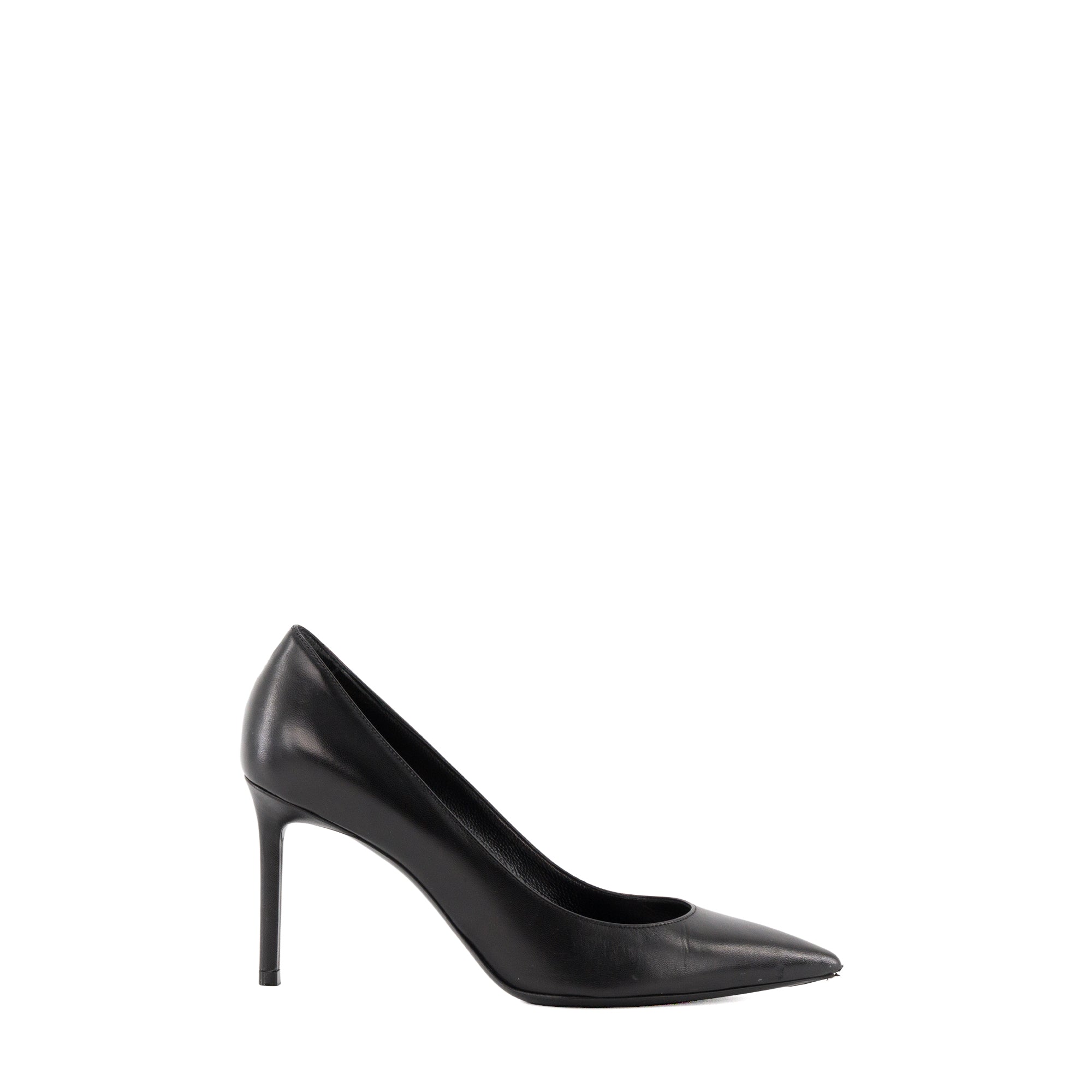 SAINT LAURENT - Escarpins Anja Saint Laurent en cuir lisse noir (T36,5)