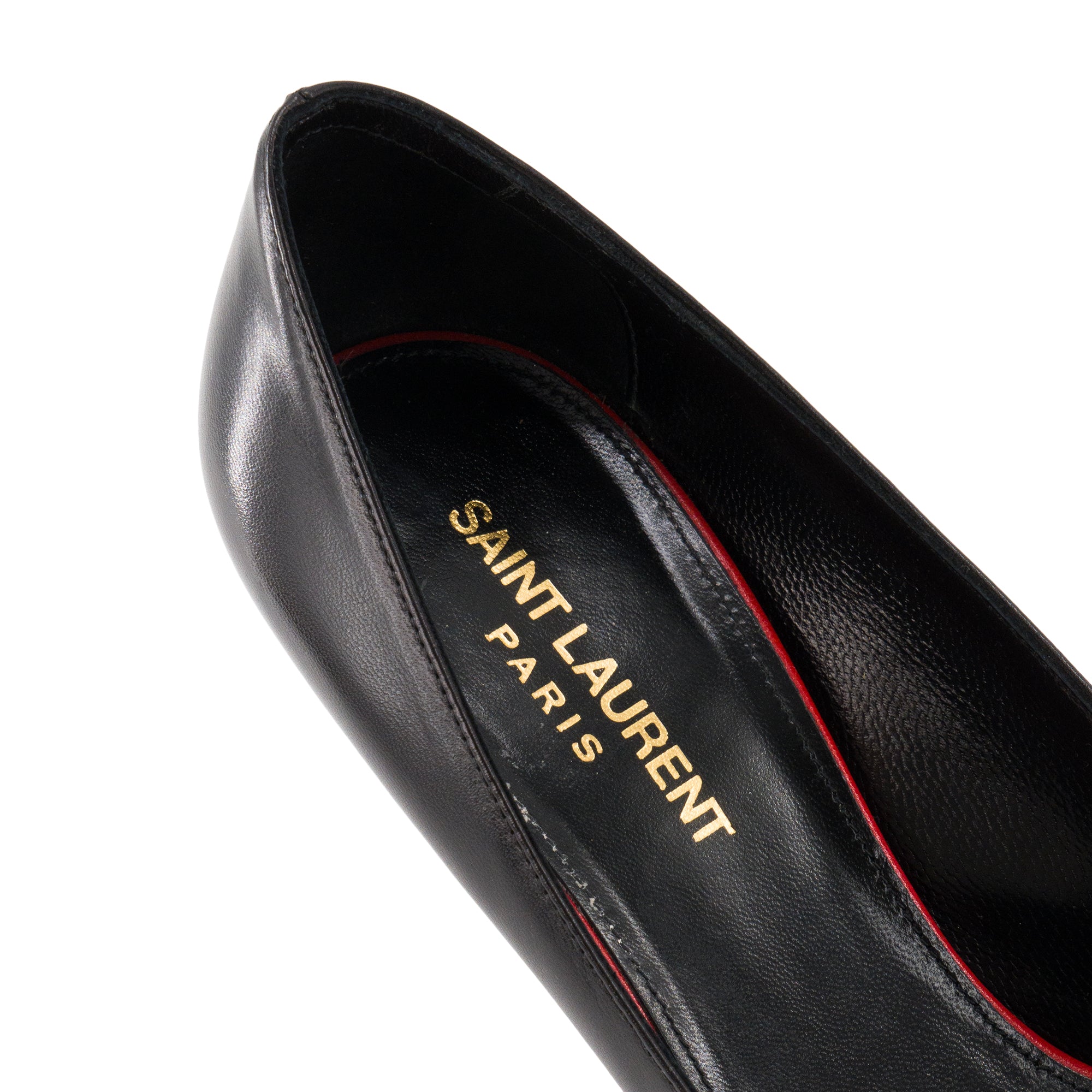 SAINT LAURENT - Escarpins Anja Saint Laurent en cuir lisse noir (T36,5)