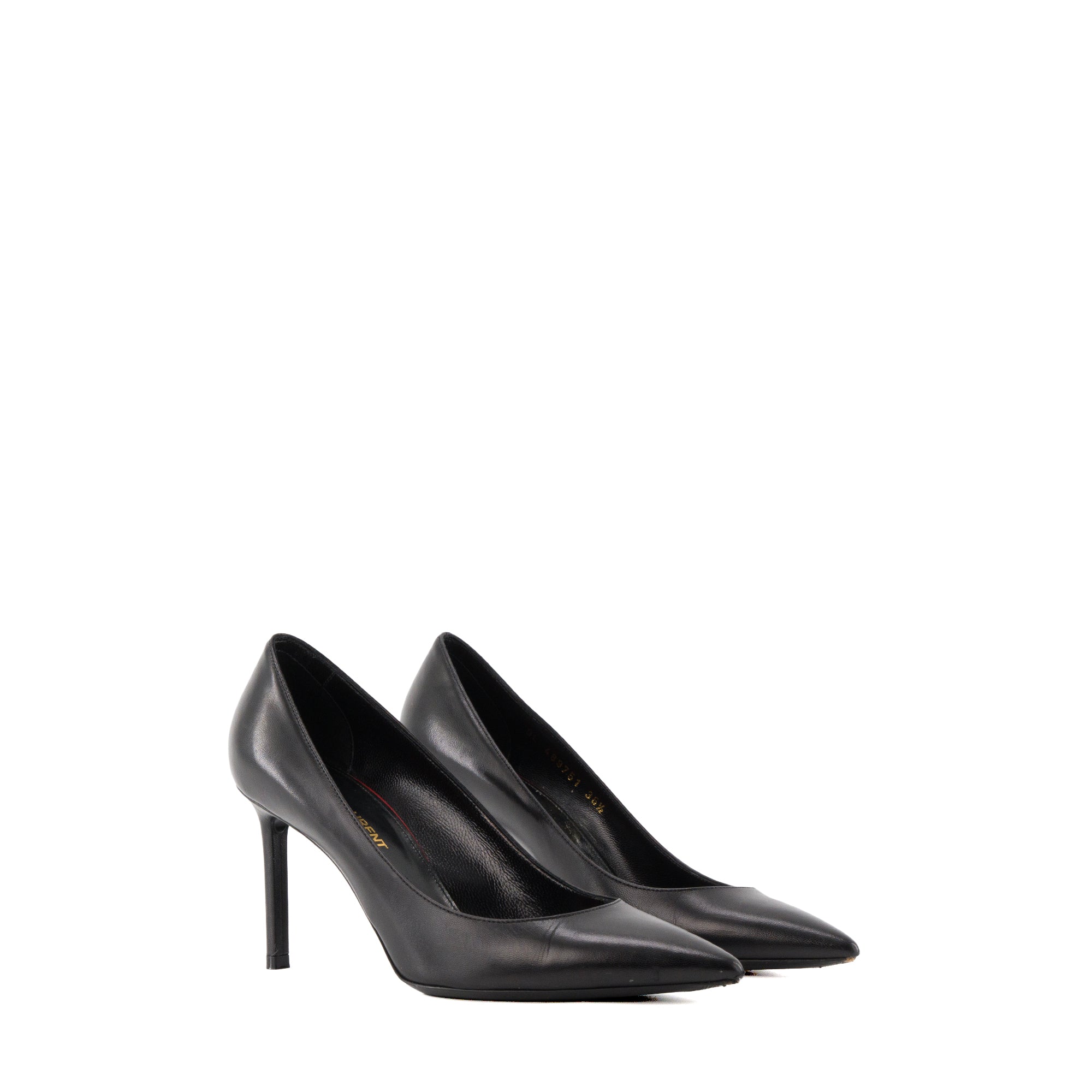 SAINT LAURENT - Escarpins Anja Saint Laurent en cuir lisse noir (T36,5)