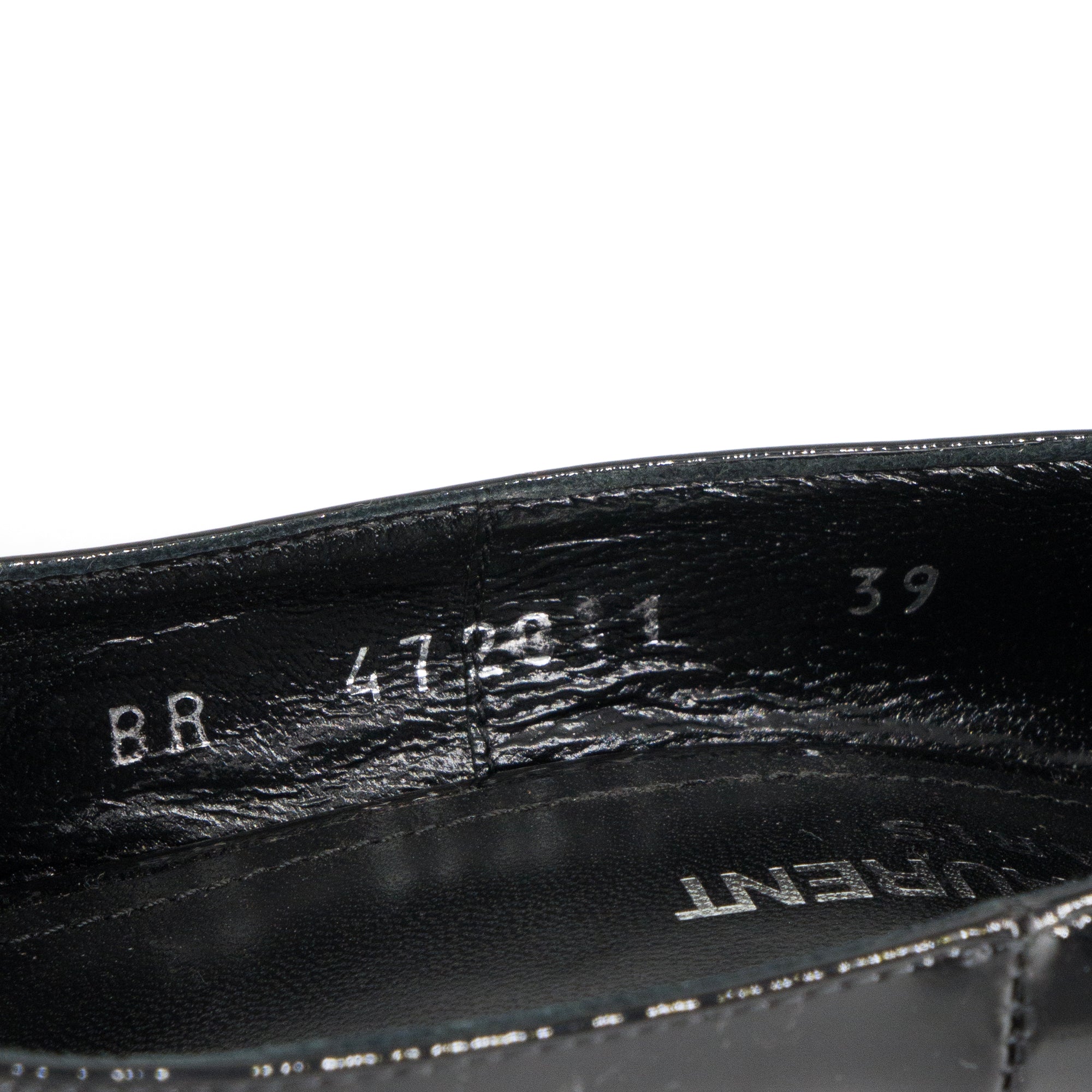 SAINT LAURENT - Escarpins Opyum Saint Laurent en cuir verni noir (T39)