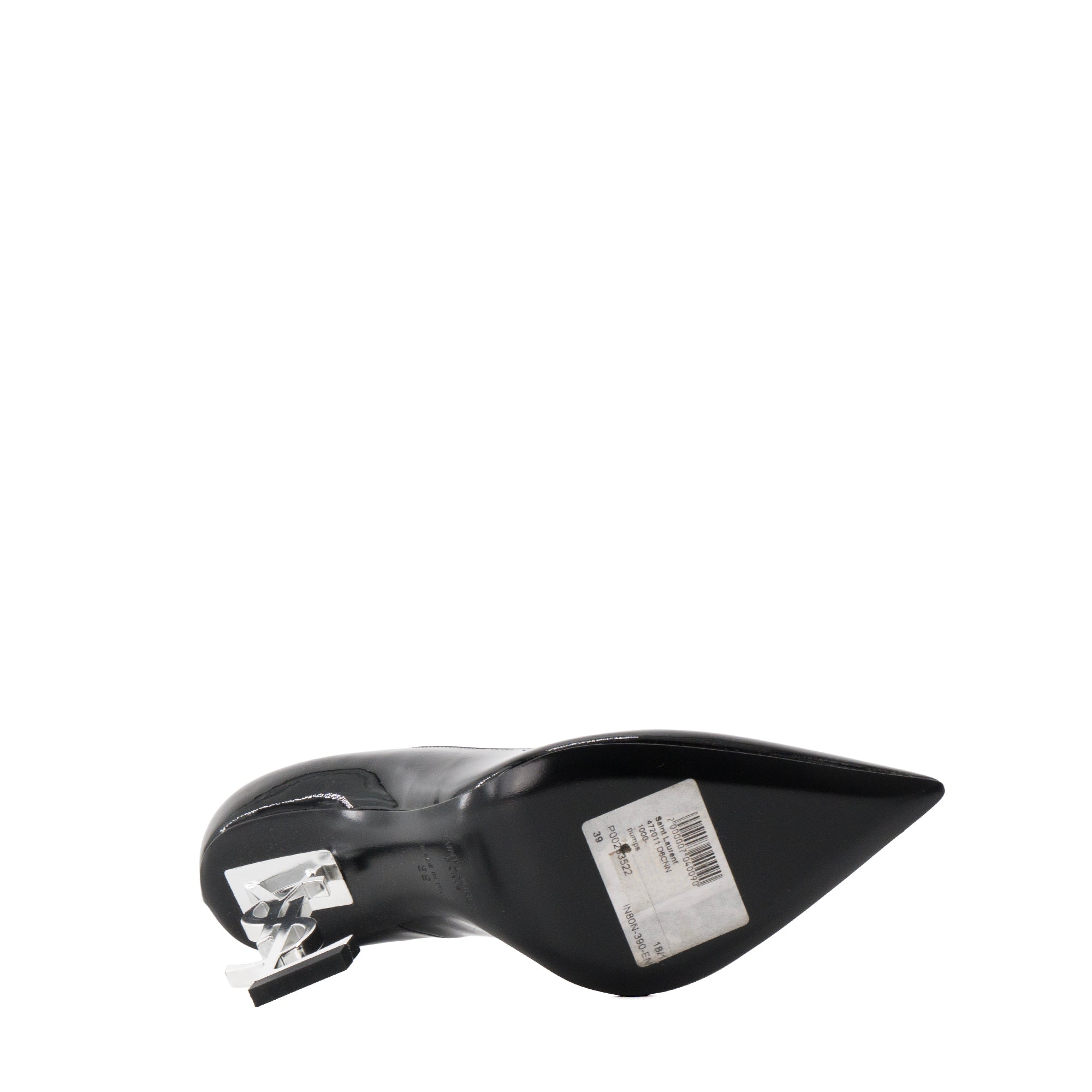 SAINT LAURENT - Escarpins Opyum Saint Laurent en cuir verni noir (T39)