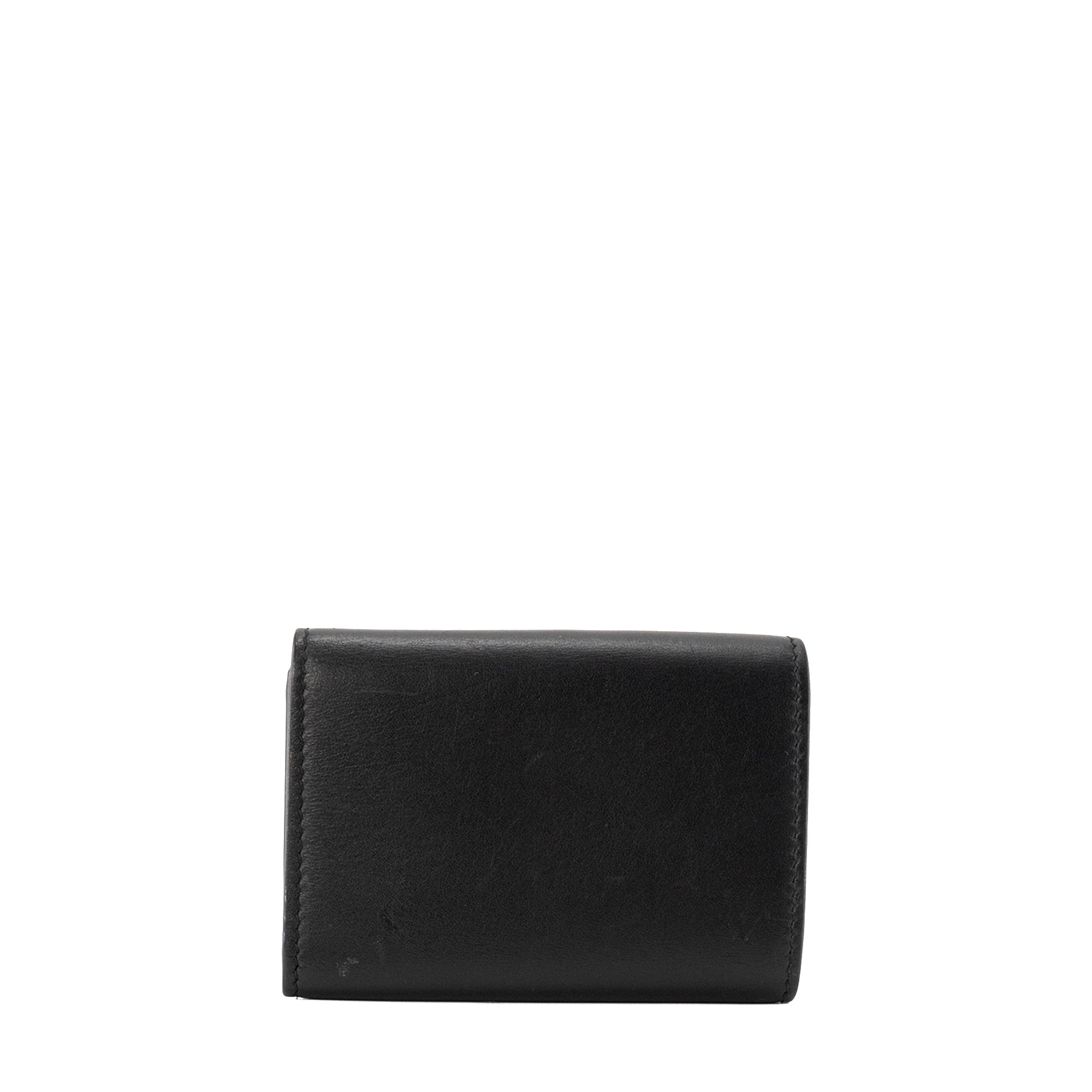 SAINT LAURENT - Étui à clés Slim Saint Laurent en cuir lisse noir