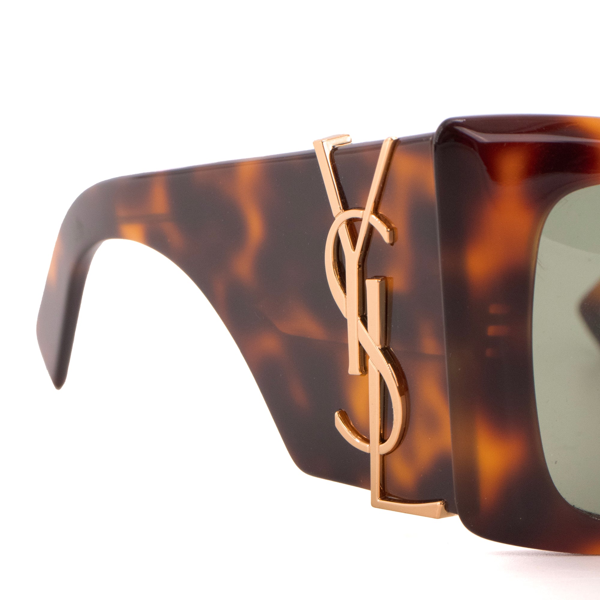 SAINT LAURENT - Lunettes de soleil Blaze Saint Laurent en écaille marron