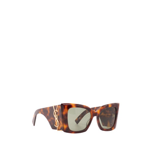 SAINT LAURENT - Lunettes de soleil Blaze Saint Laurent en écaille marron