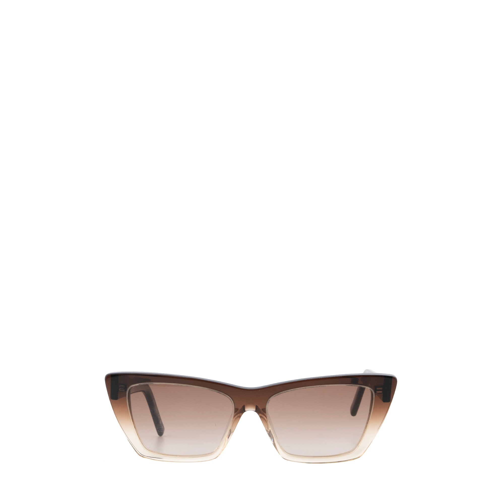 SAINT LAURENT - Lunettes de soleil Mica Saint Laurent en plastique marron