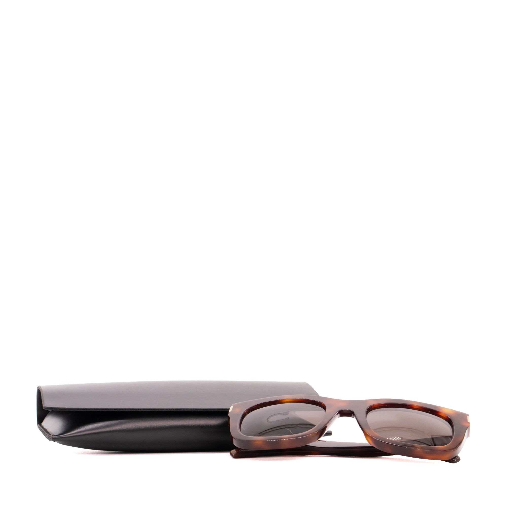 SAINT LAURENT - Lunettes de soleil Monceau Saint Laurent en écaille marron