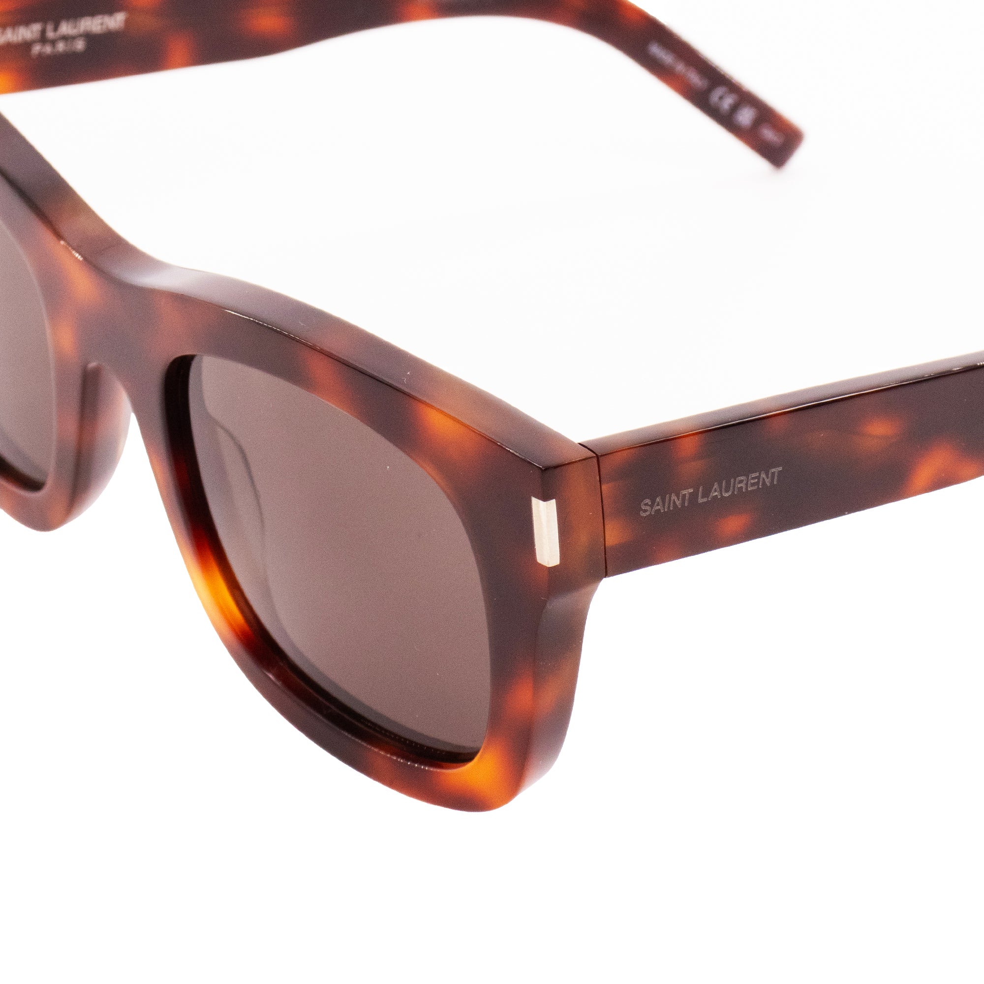 SAINT LAURENT - Lunettes de soleil Monceau Saint Laurent en écaille marron