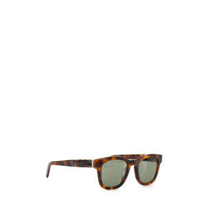 SAINT LAURENT - Lunettes de soleil Saint Laurent en acétate et écailles marron