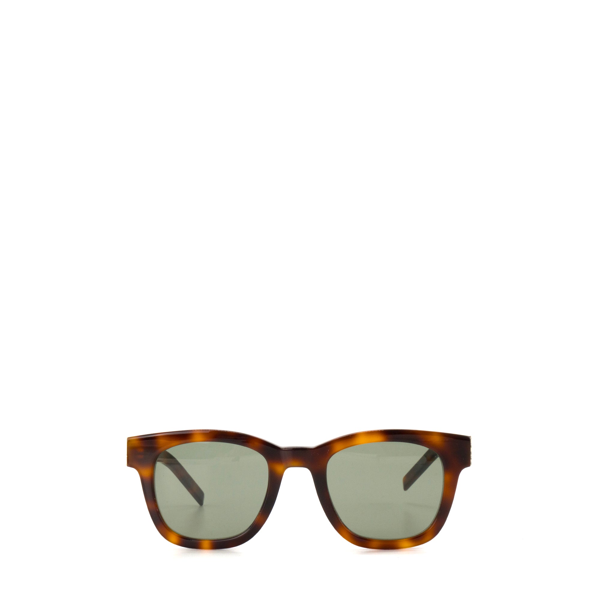 SAINT LAURENT - Lunettes de soleil Saint Laurent en acétate et écailles marron