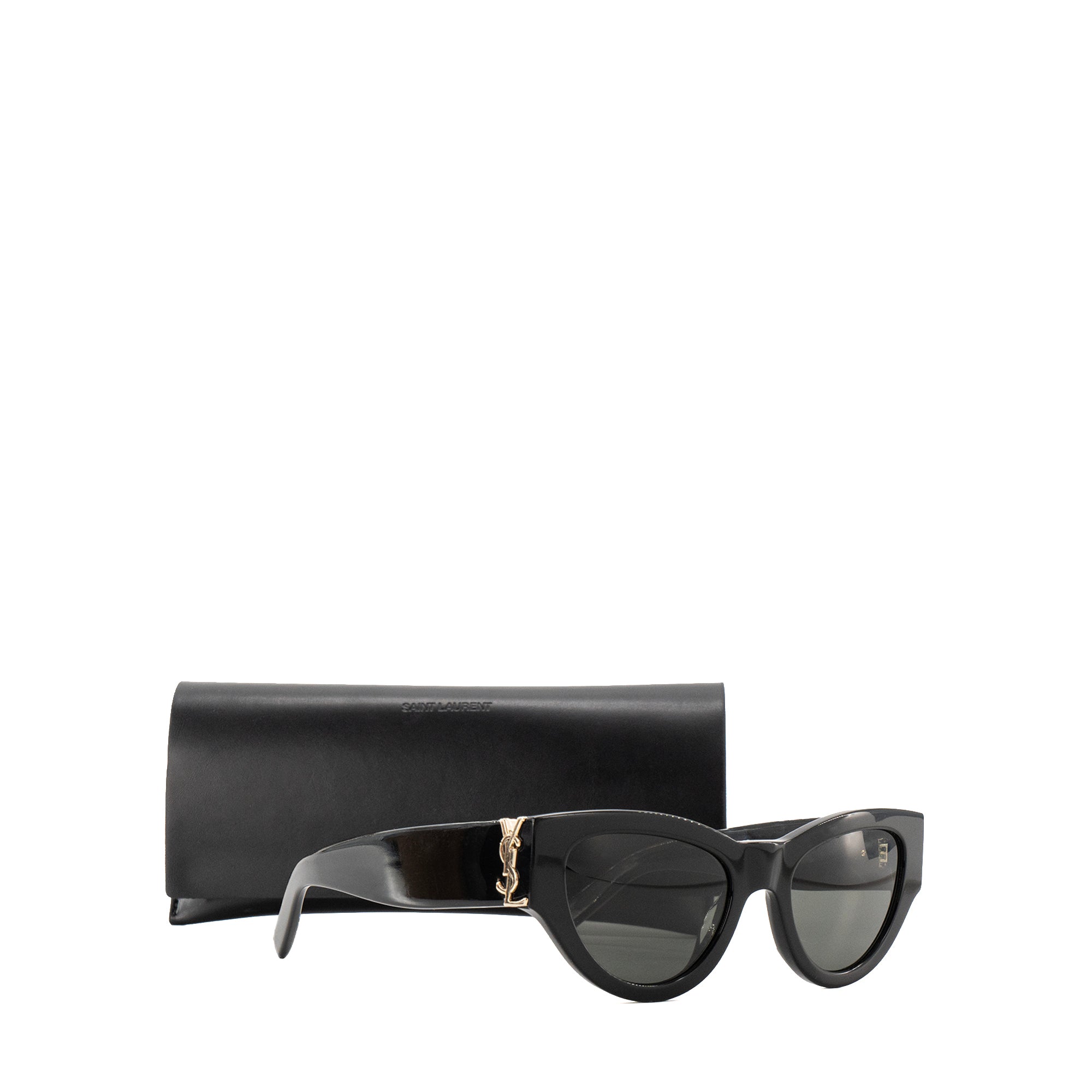 SAINT LAURENT - Lunettes de soleil Saint Laurent en acétate noir