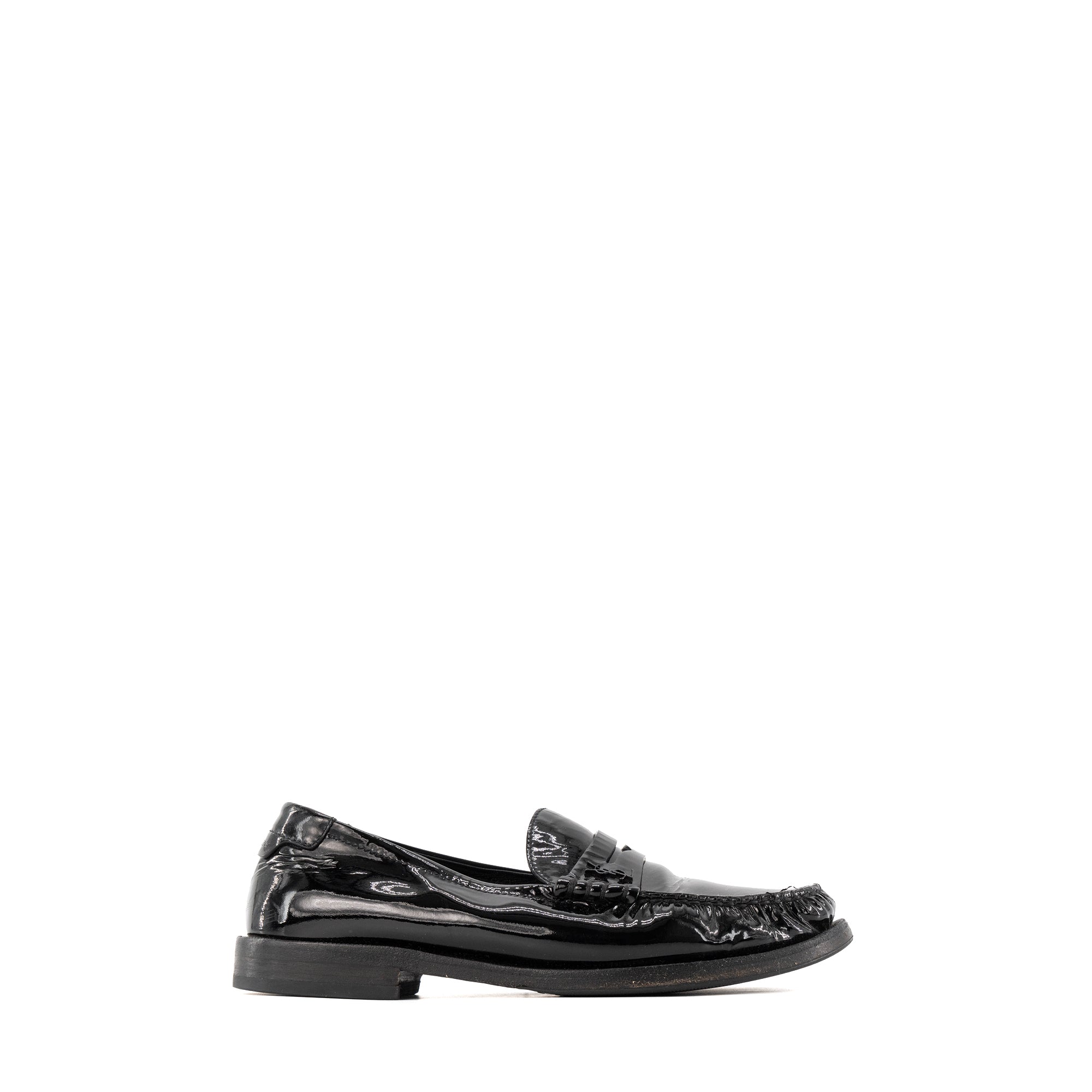 SAINT LAURENT - Mocassins Le Loafer Saint Laurent en cuir verni noir (T38,5)