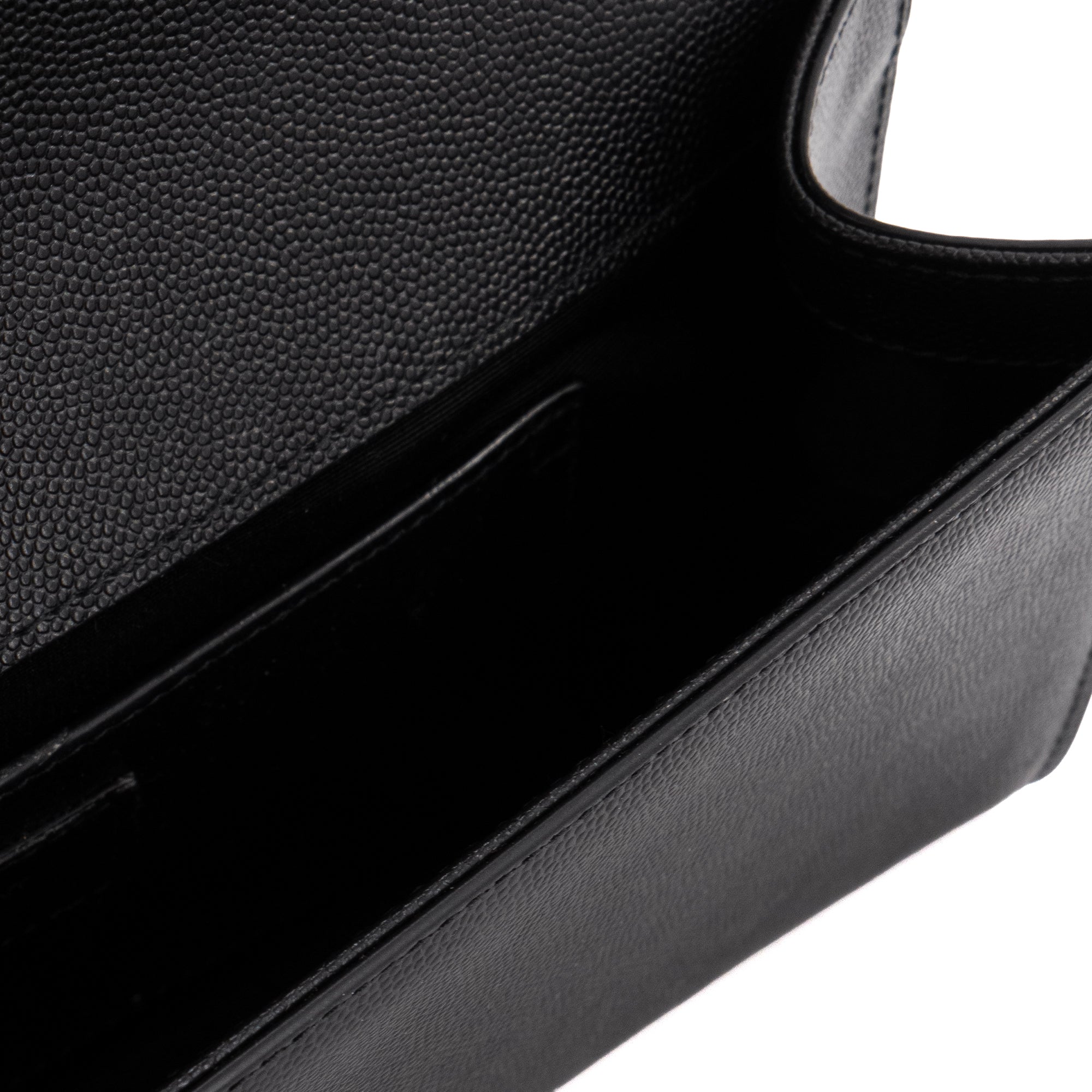 SAINT LAURENT - Pochette Kate Saint Laurent en cuir grainé noir