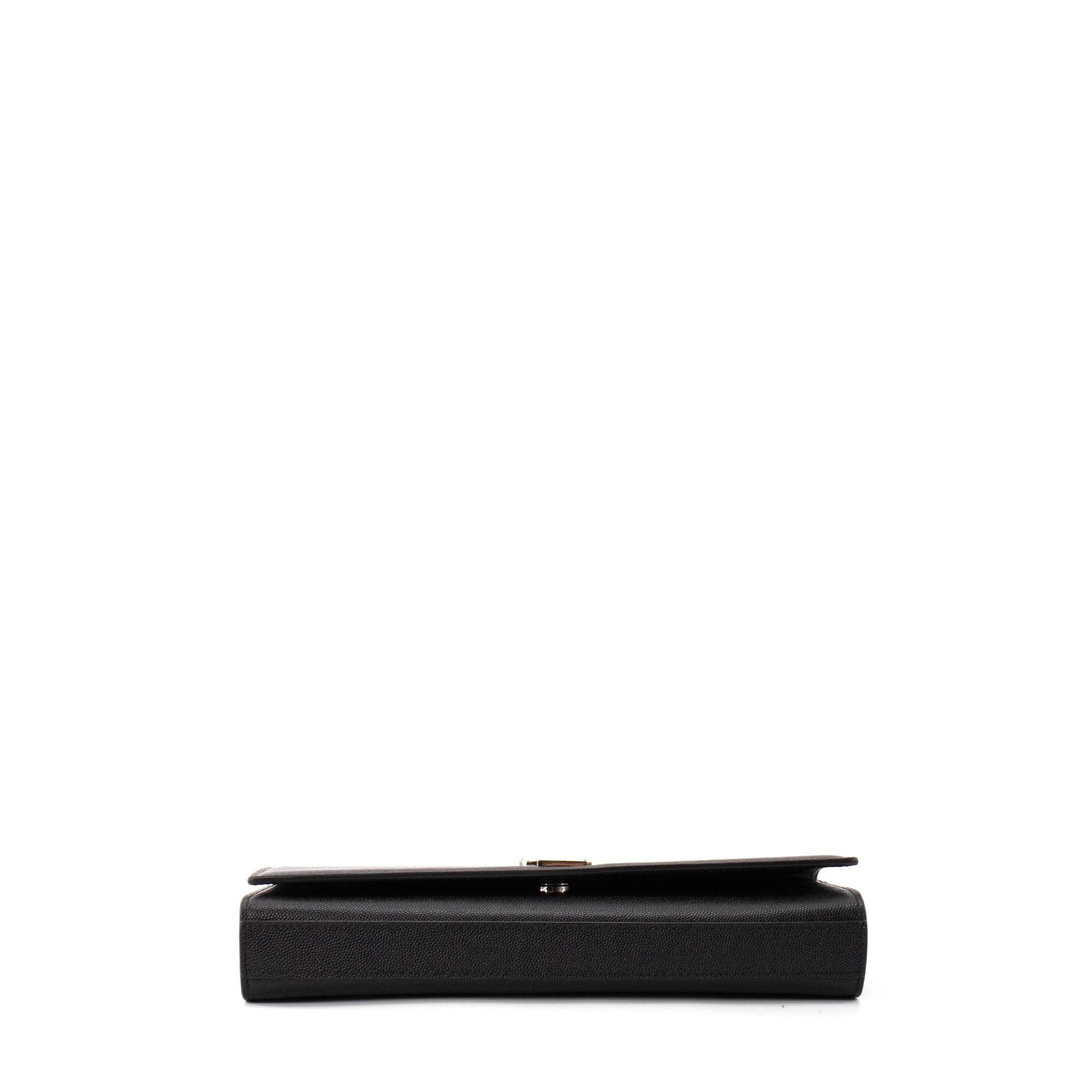SAINT LAURENT - Pochette Kate Saint Laurent en cuir grainé noir
