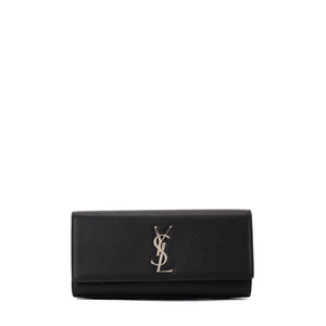 SAINT LAURENT - Pochette Kate Saint Laurent en cuir grainé noir