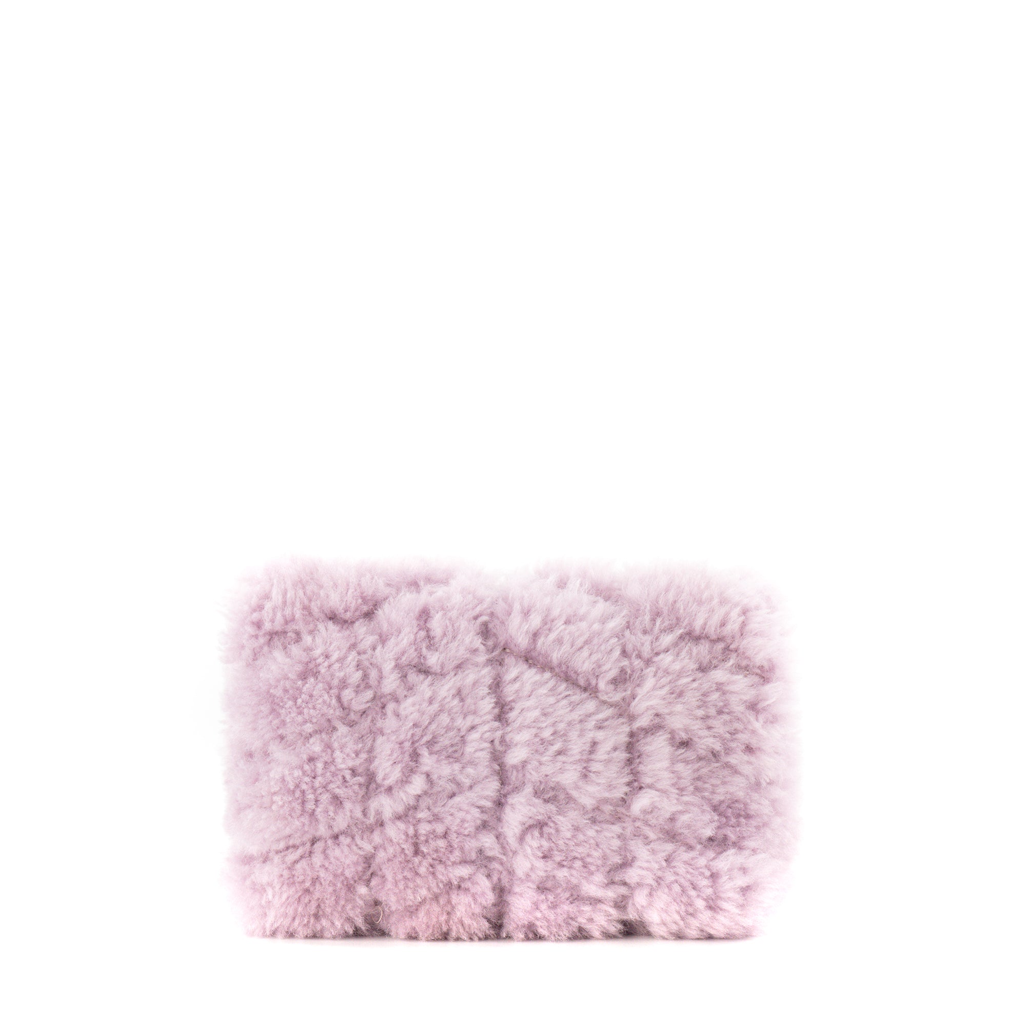 SAINT LAURENT - Pochette Loulou Puffer Saint Laurent en shearling violet