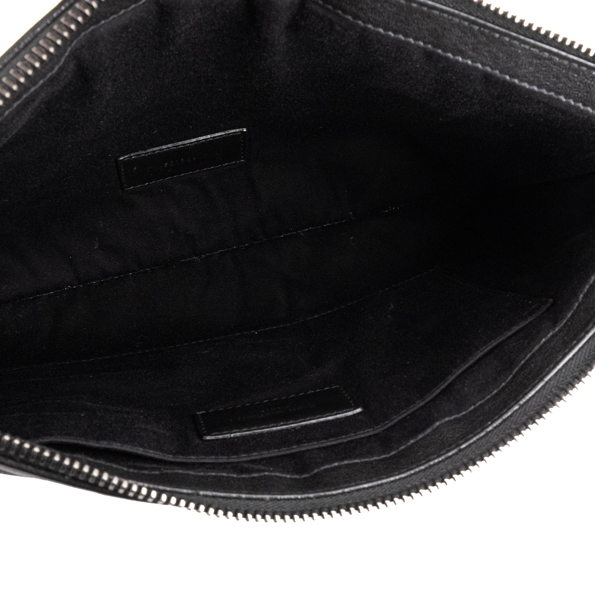 SAINT LAURENT - Pochette Rive Gauche Saint Laurent en toile noire