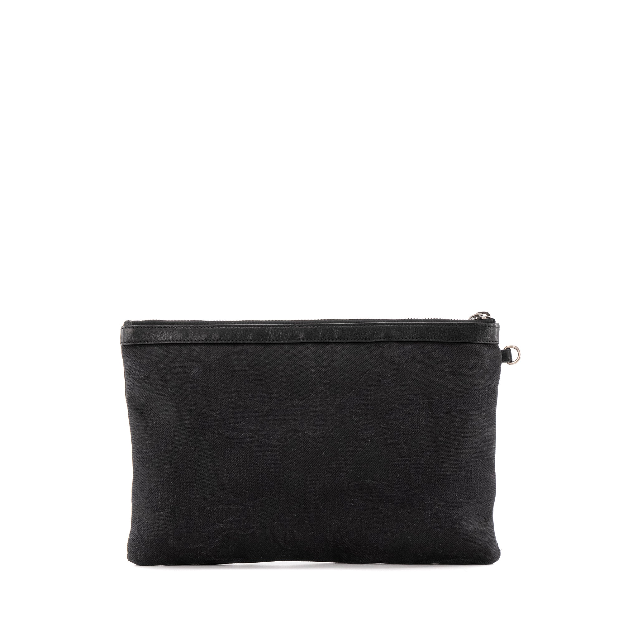 SAINT LAURENT - Pochette Rive Gauche Saint Laurent en toile noire