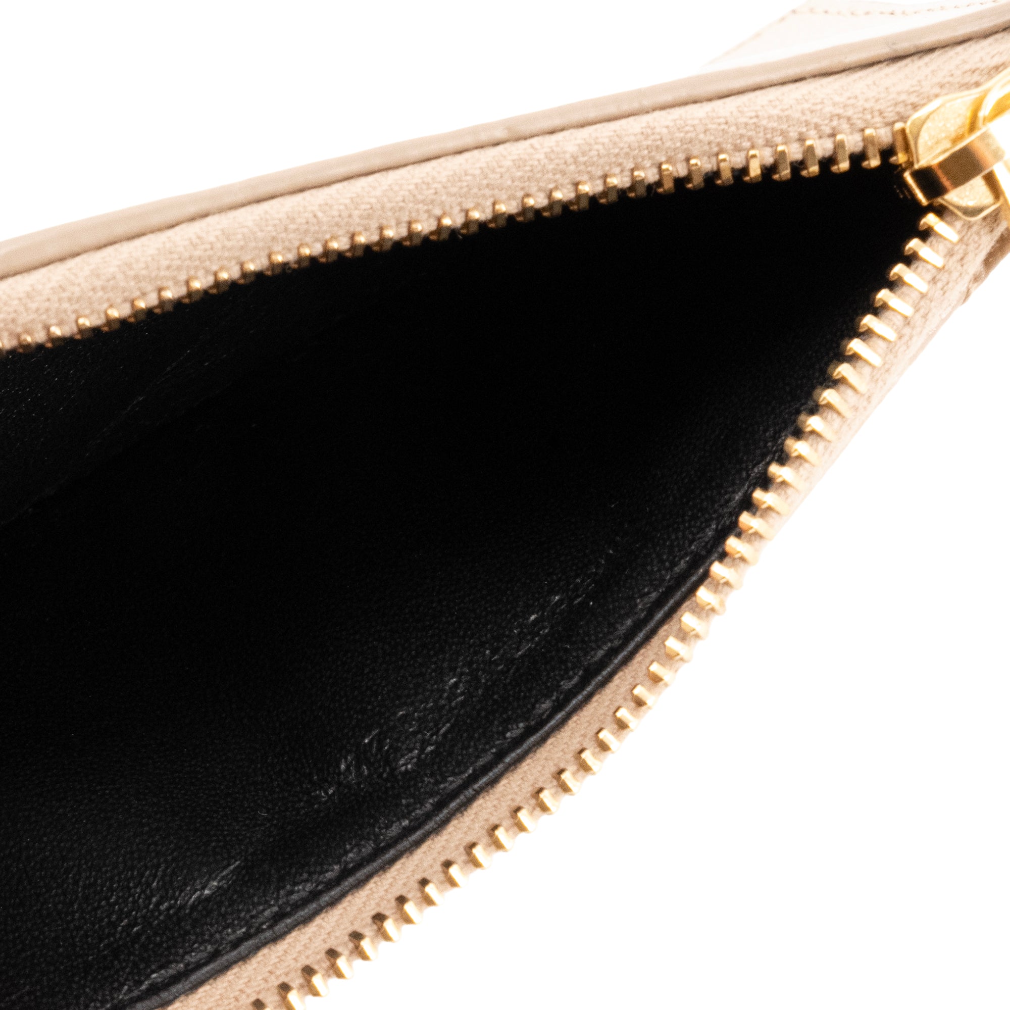 SAINT LAURENT - Porte-cartes Cassandre Fragments Saint Laurent en cuir grainé beige