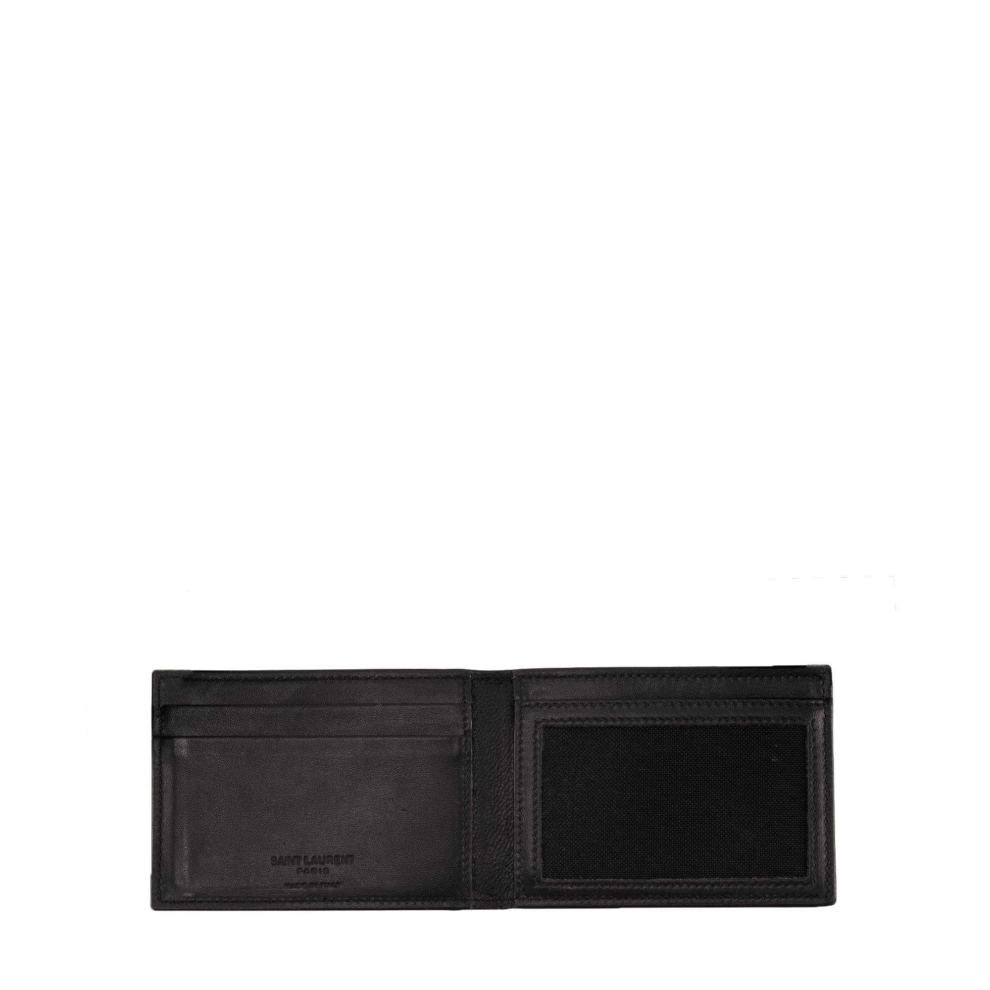SAINT LAURENT - Porte-Cartes East/West Saint Laurent en cuir noir