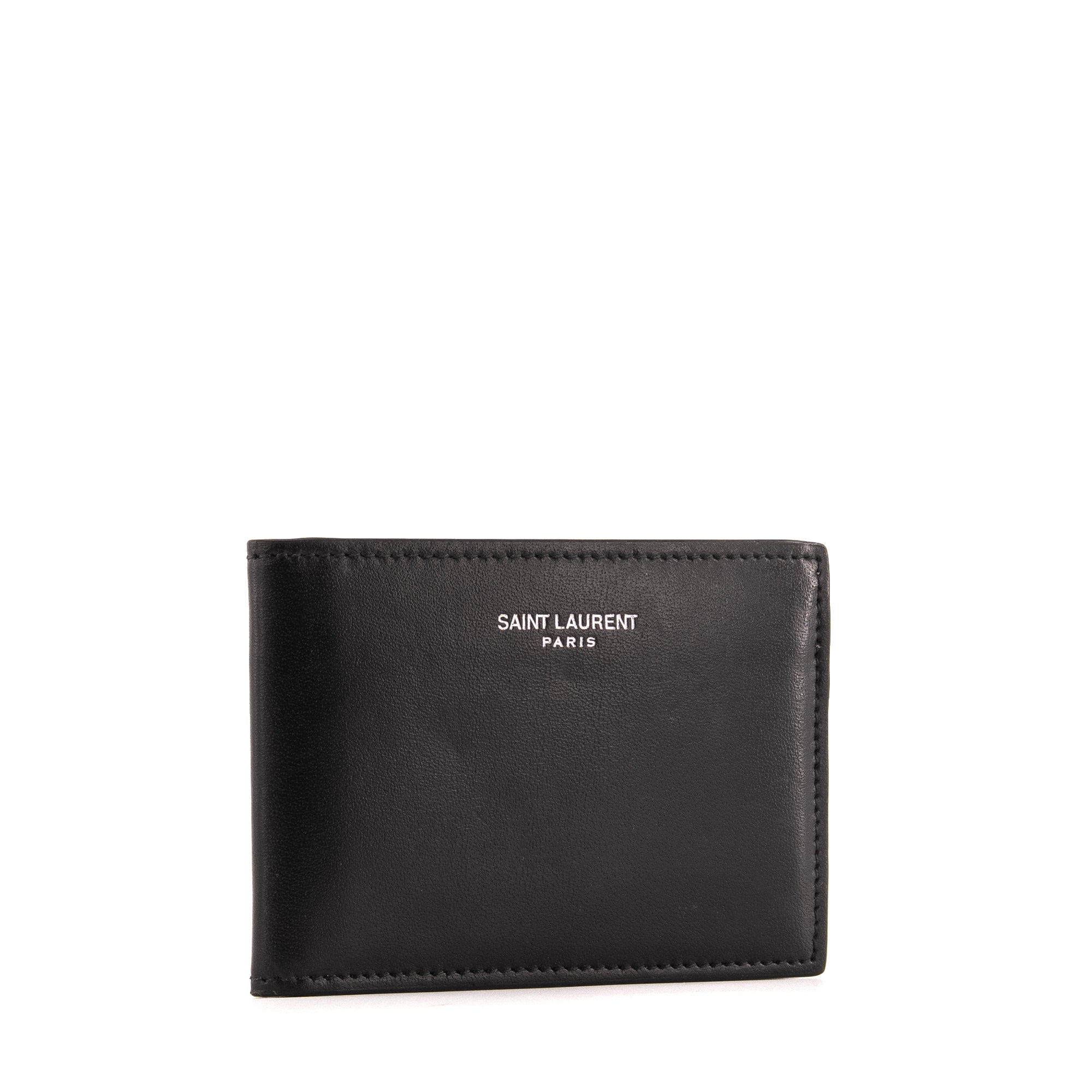 SAINT LAURENT - Porte-Cartes East/West Saint Laurent en cuir noir