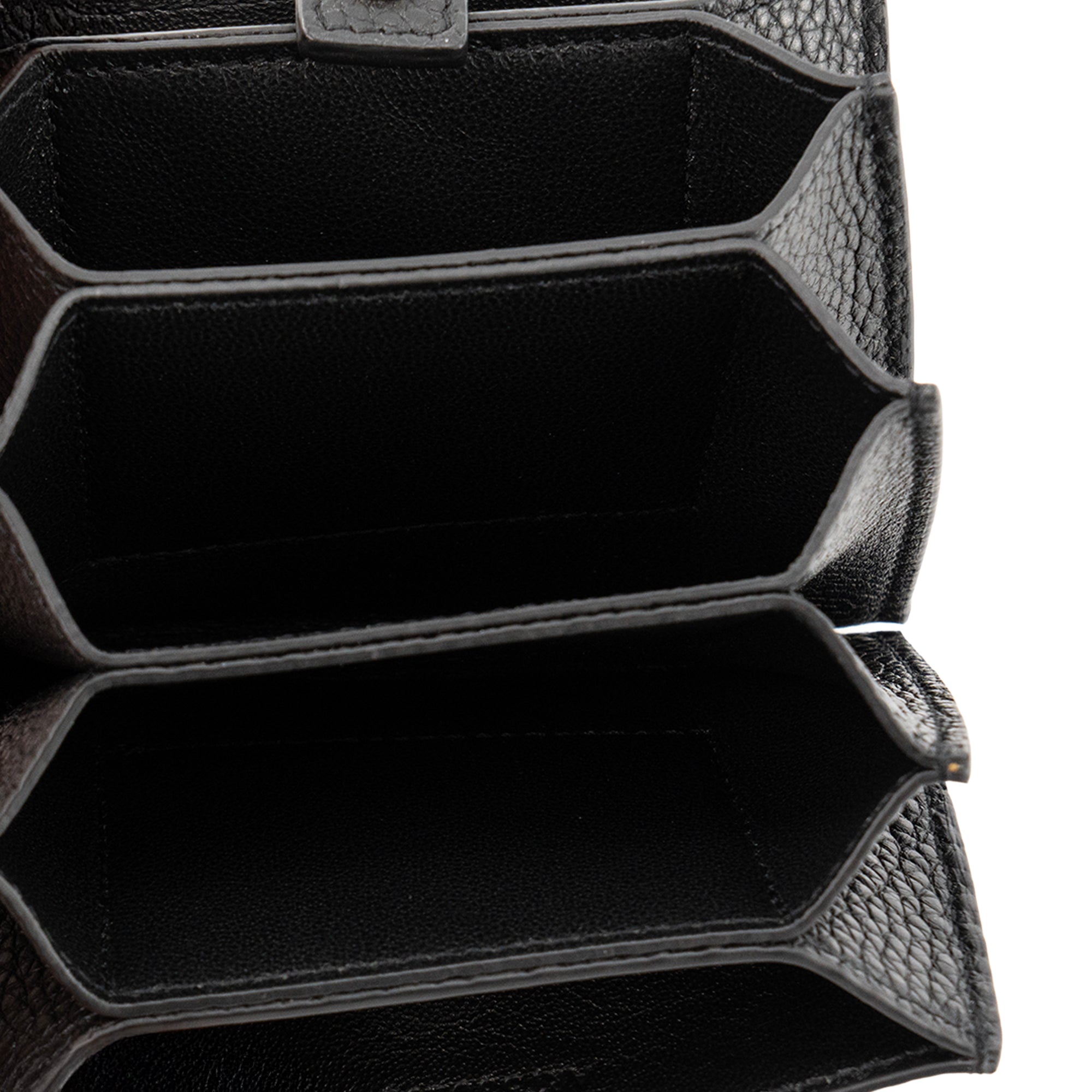 SAINT LAURENT - Porte-cartes Milo Saint Laurent en cuir grainé noir