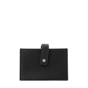 SAINT LAURENT - Porte-cartes Milo Saint Laurent en cuir grainé noir