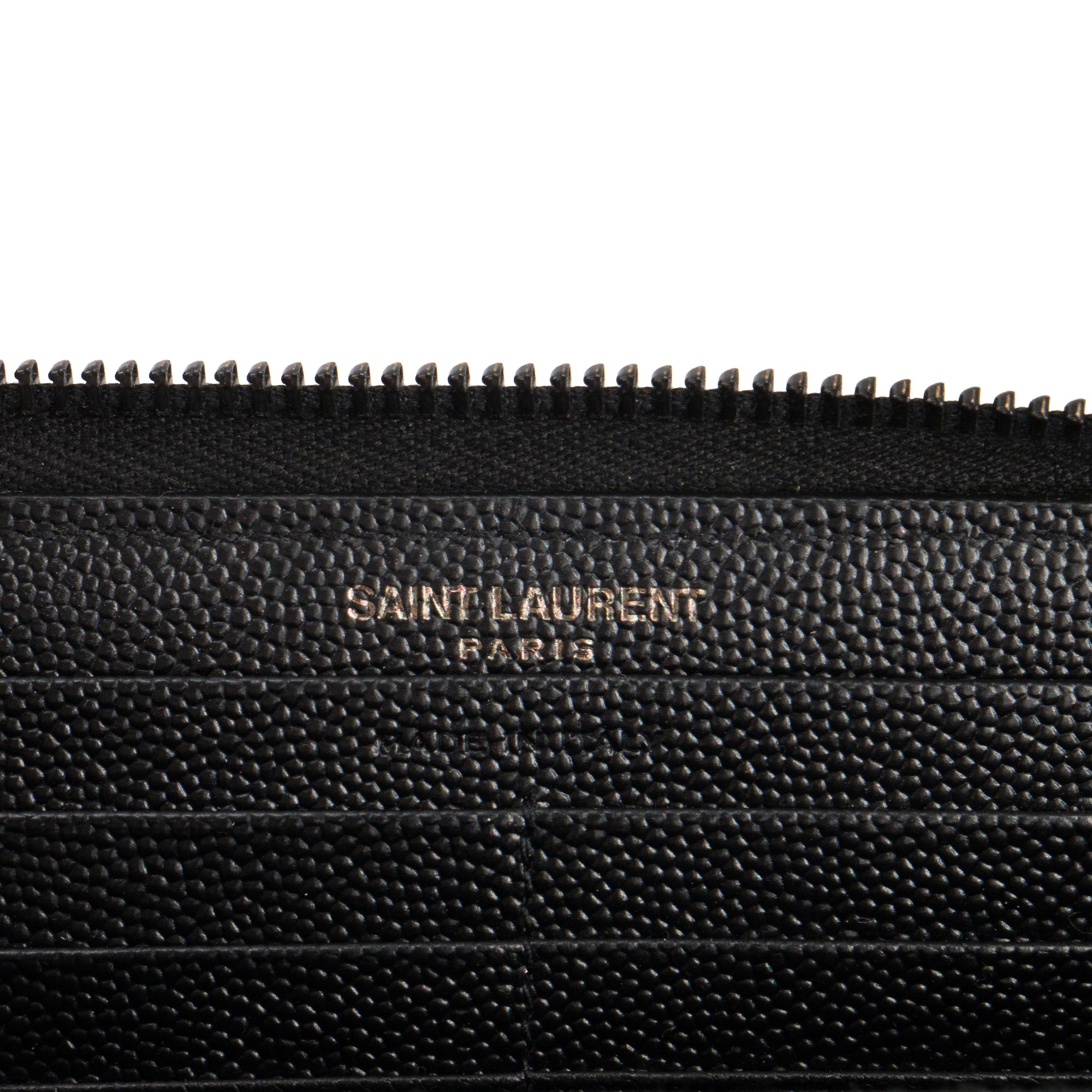 SAINT LAURENT - Portefeuille Cassandre GM Saint Laurent en cuir grainé so black