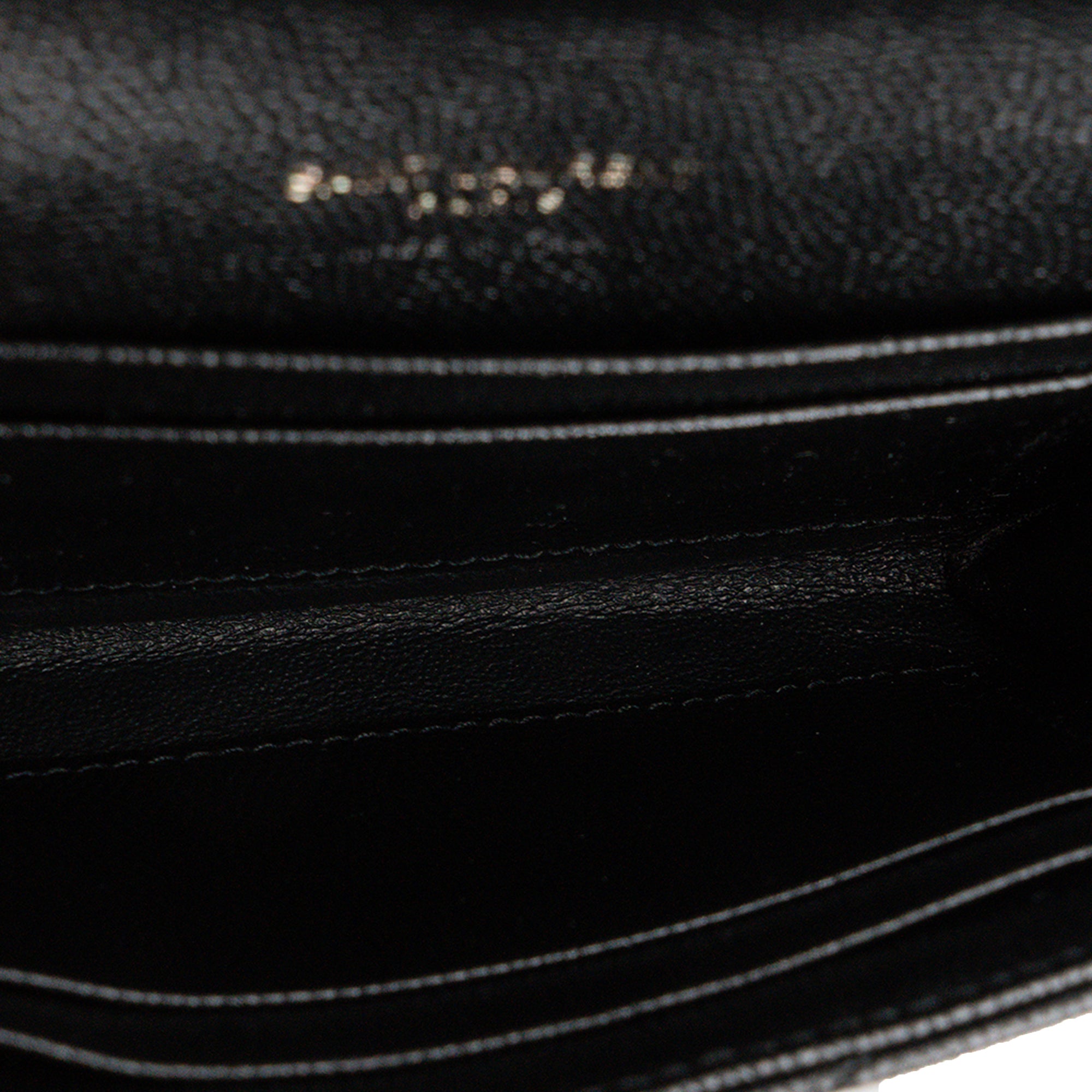 SAINT LAURENT - Portefeuille Cassandre Saint Laurent en cuir grainé full black