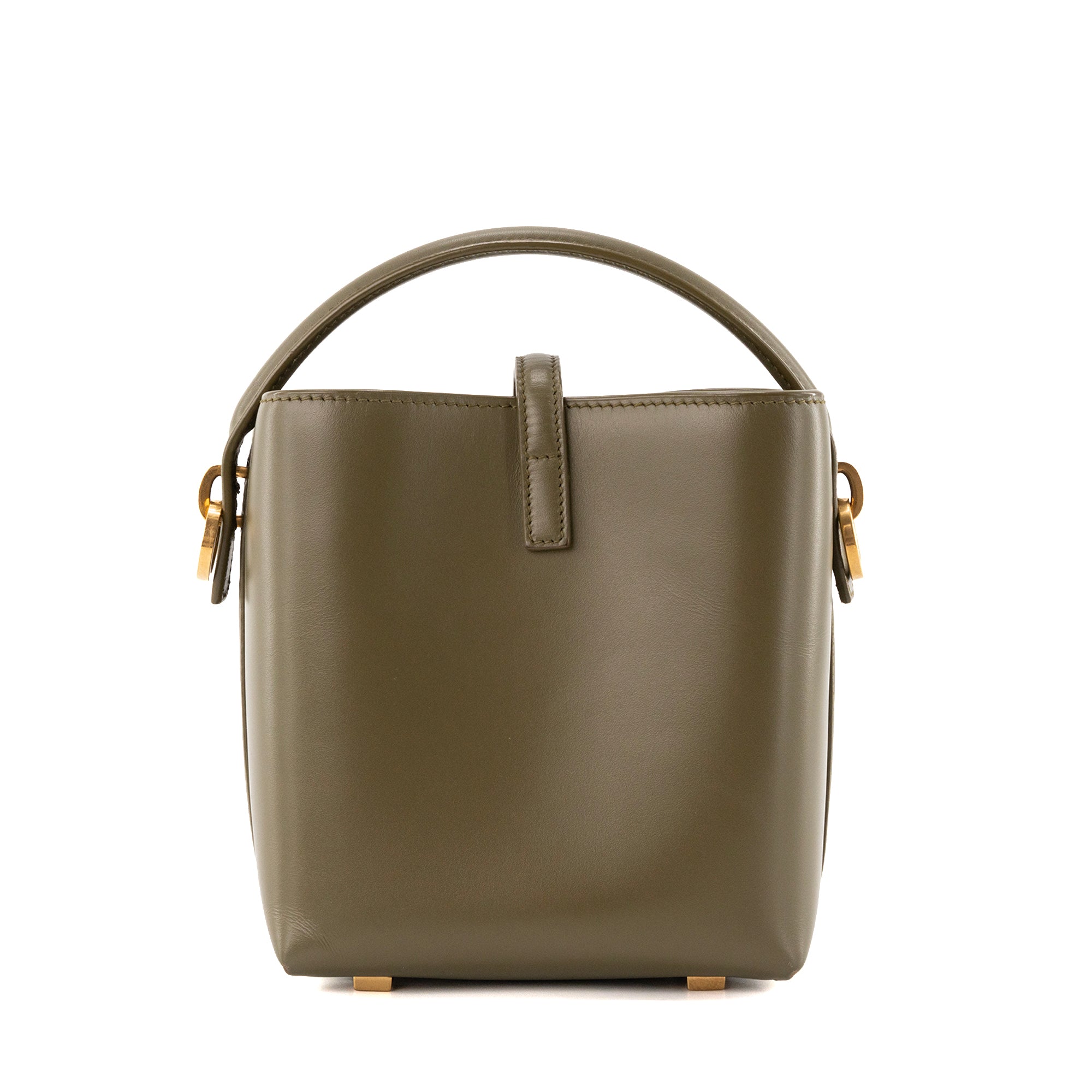 SAINT LAURENT - Sac à bandoulière 37 mini Saint Laurent en cuir vert kaki