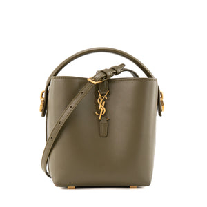 SAINT LAURENT - Sac à bandoulière 37 mini Saint Laurent en cuir vert kaki