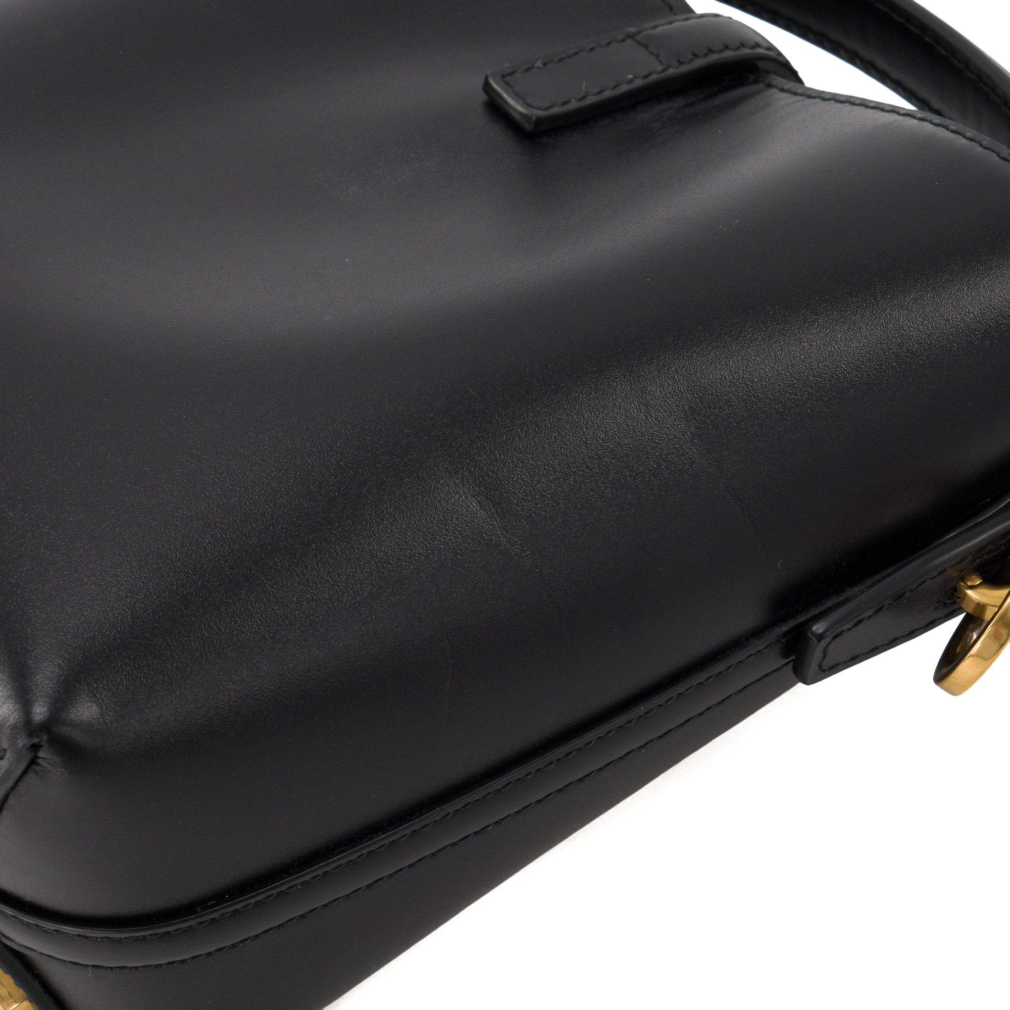 SAINT LAURENT - Sac à bandoulière 37 mini Saint Laurent en cuir lisse noir