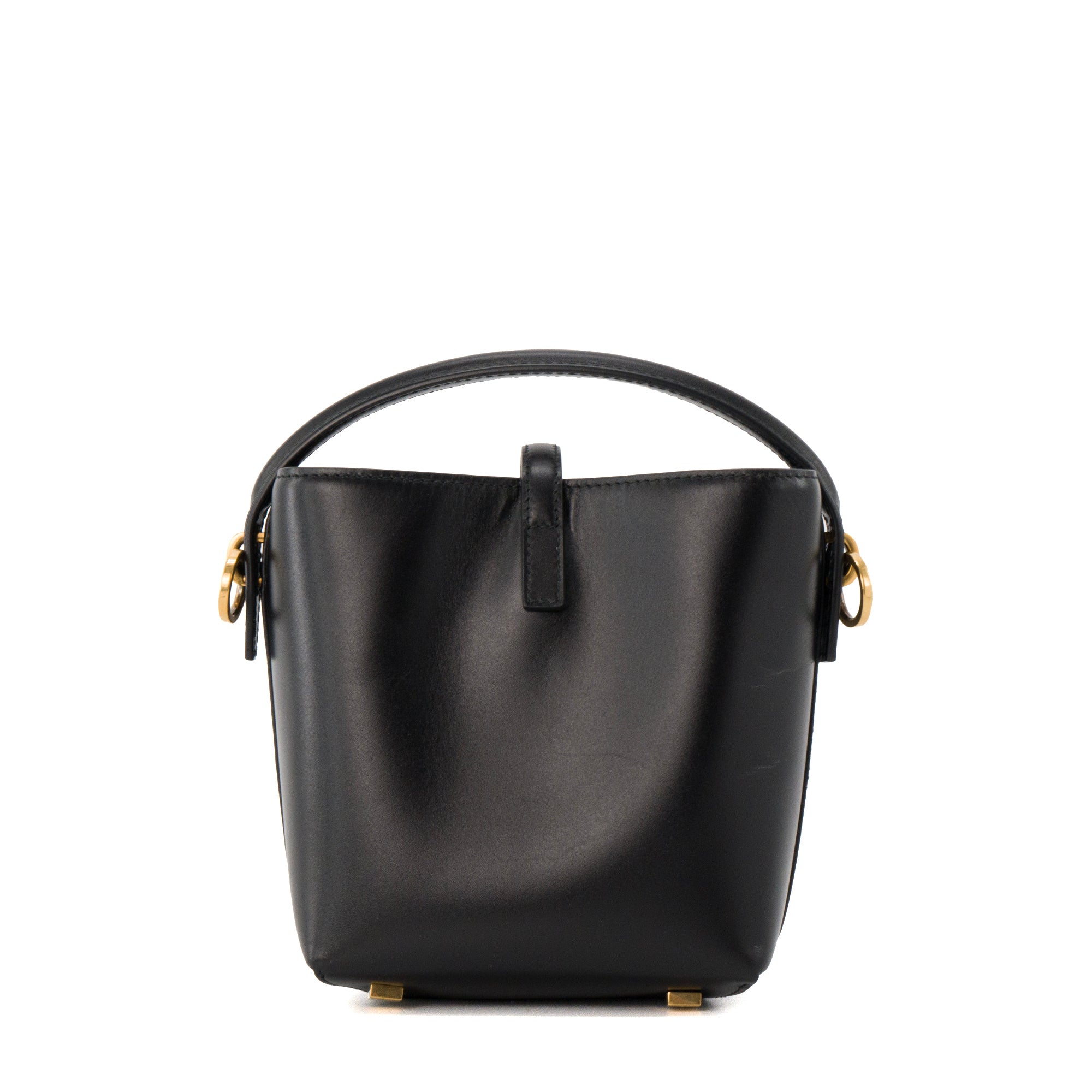 SAINT LAURENT - Sac à bandoulière 37 mini Saint Laurent en cuir lisse noir