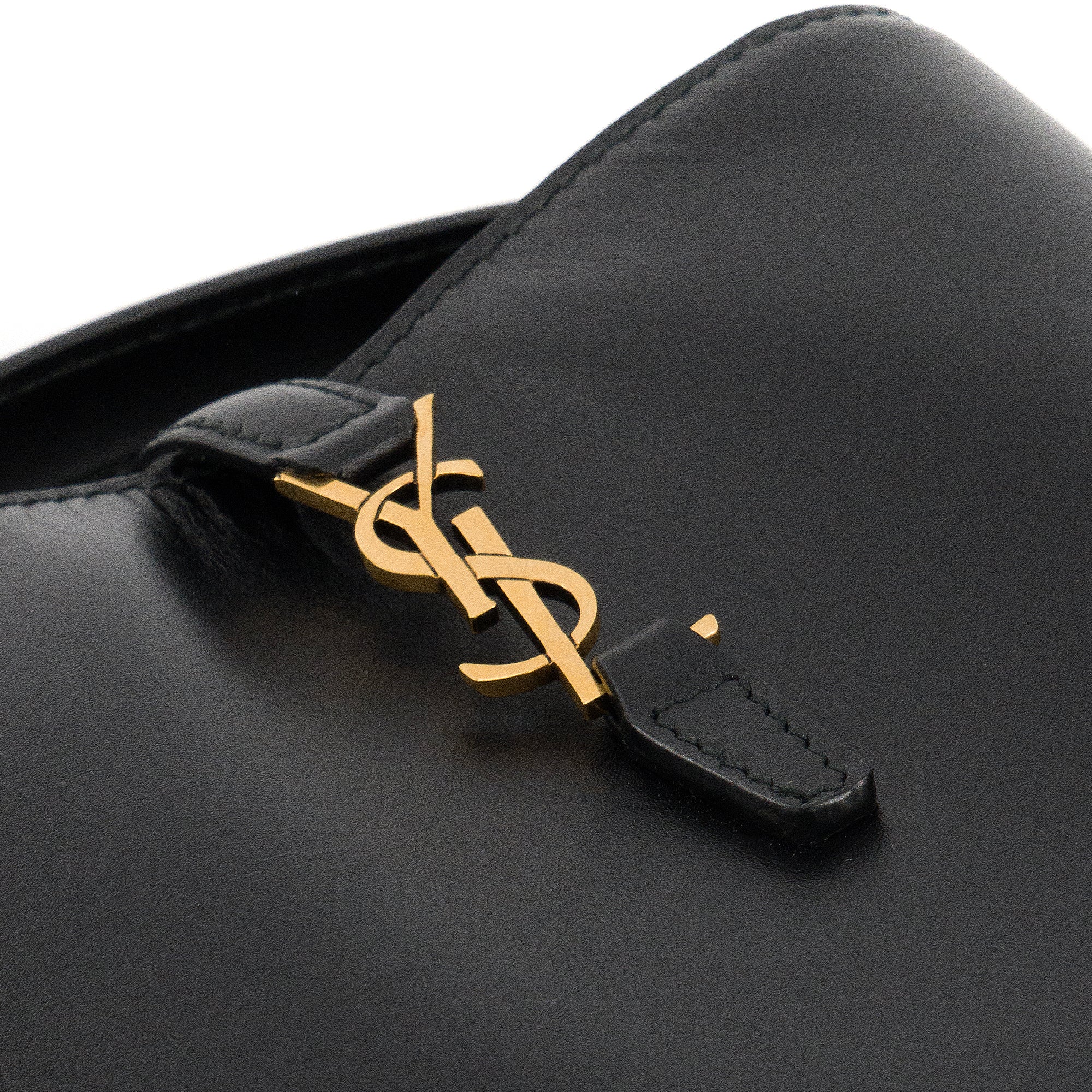 SAINT LAURENT - Sac à bandoulière 37 mini Saint Laurent en cuir lisse noir
