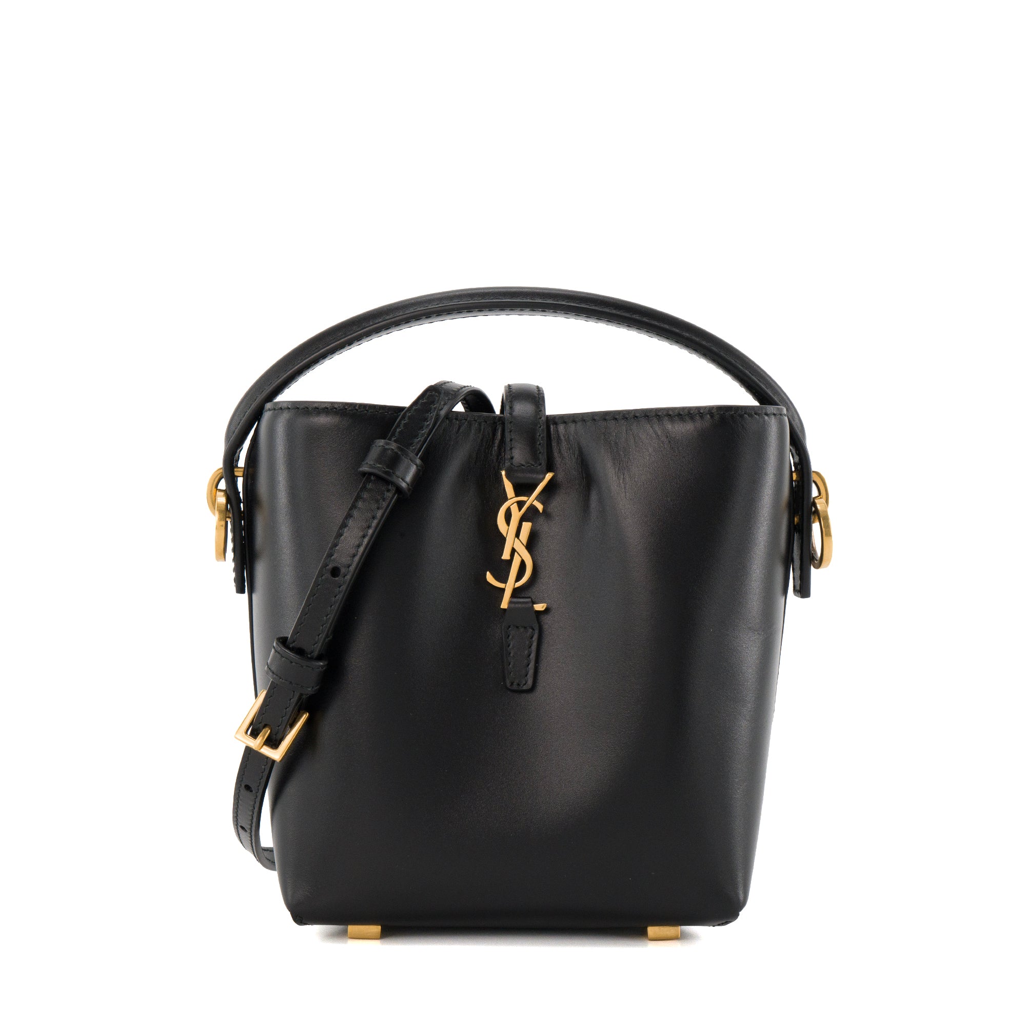 SAINT LAURENT - Sac à bandoulière 37 mini Saint Laurent en cuir lisse noir