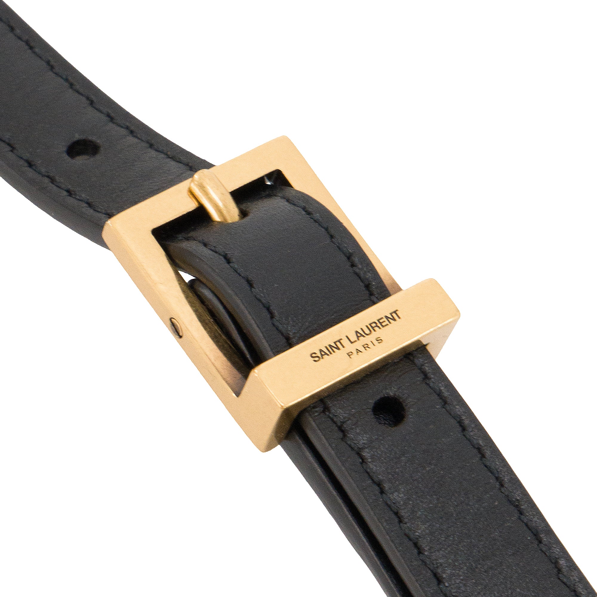 SAINT LAURENT - Sac à bandoulière 5 à 7 Vertical Saint Laurent en cuir noir