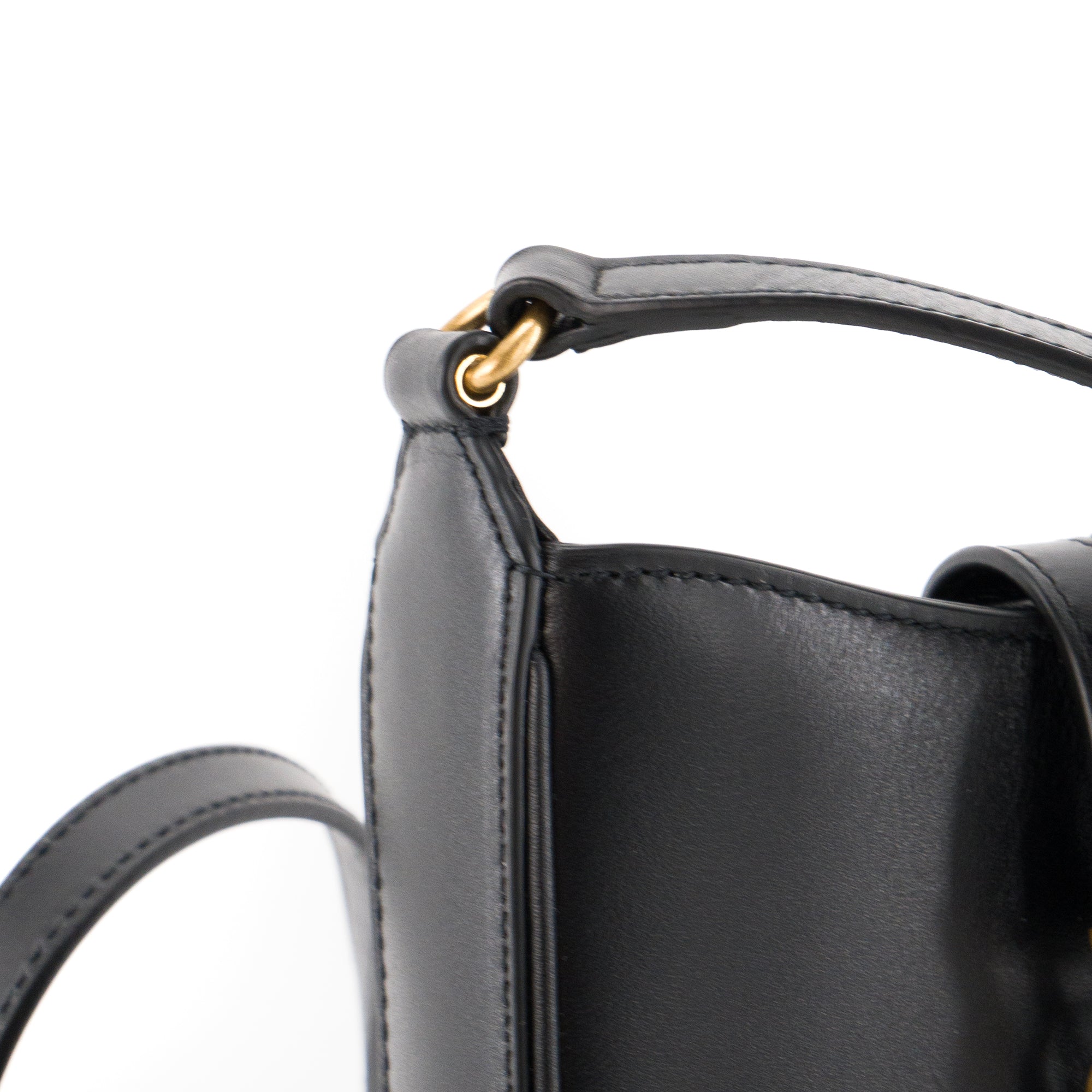 SAINT LAURENT - Sac à bandoulière 5 à 7 Vertical Saint Laurent en cuir noir